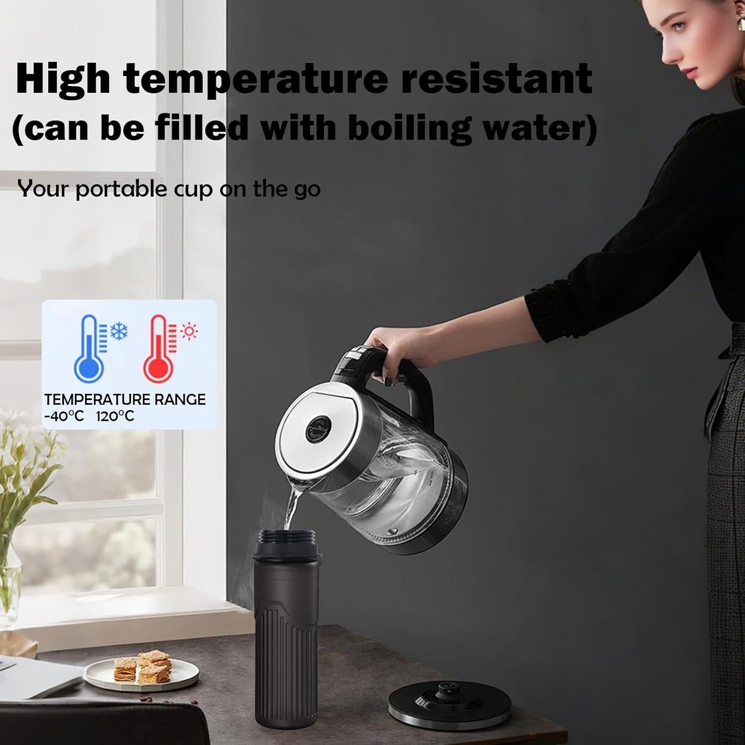 Botella de Agua Plegable Paspring 700ml Silicona Negra