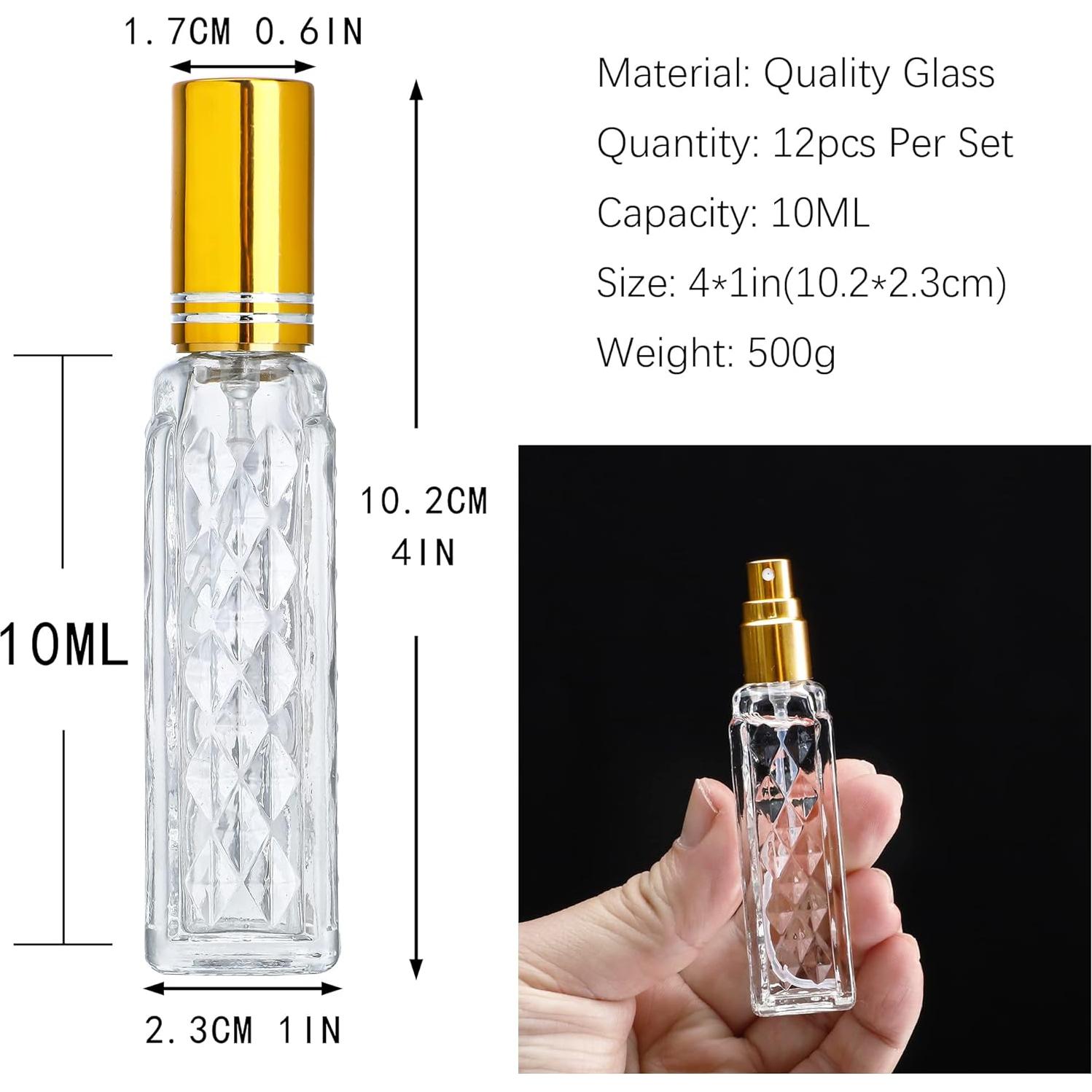 Botellas de Perfume Vacías YU FENG 12pcs 10ml Vidrio Recargable