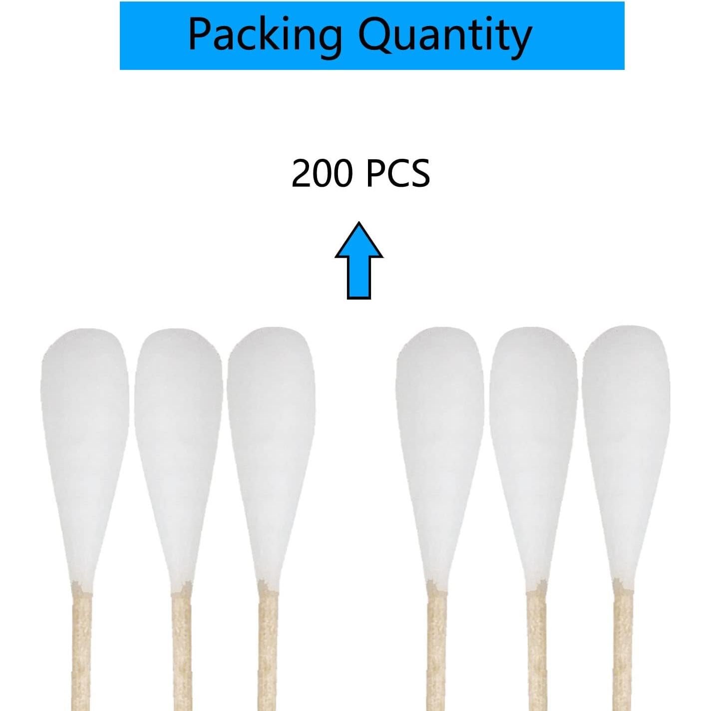 Hisopos de Algodón Grande 200pcs para Mascotas y Limpieza