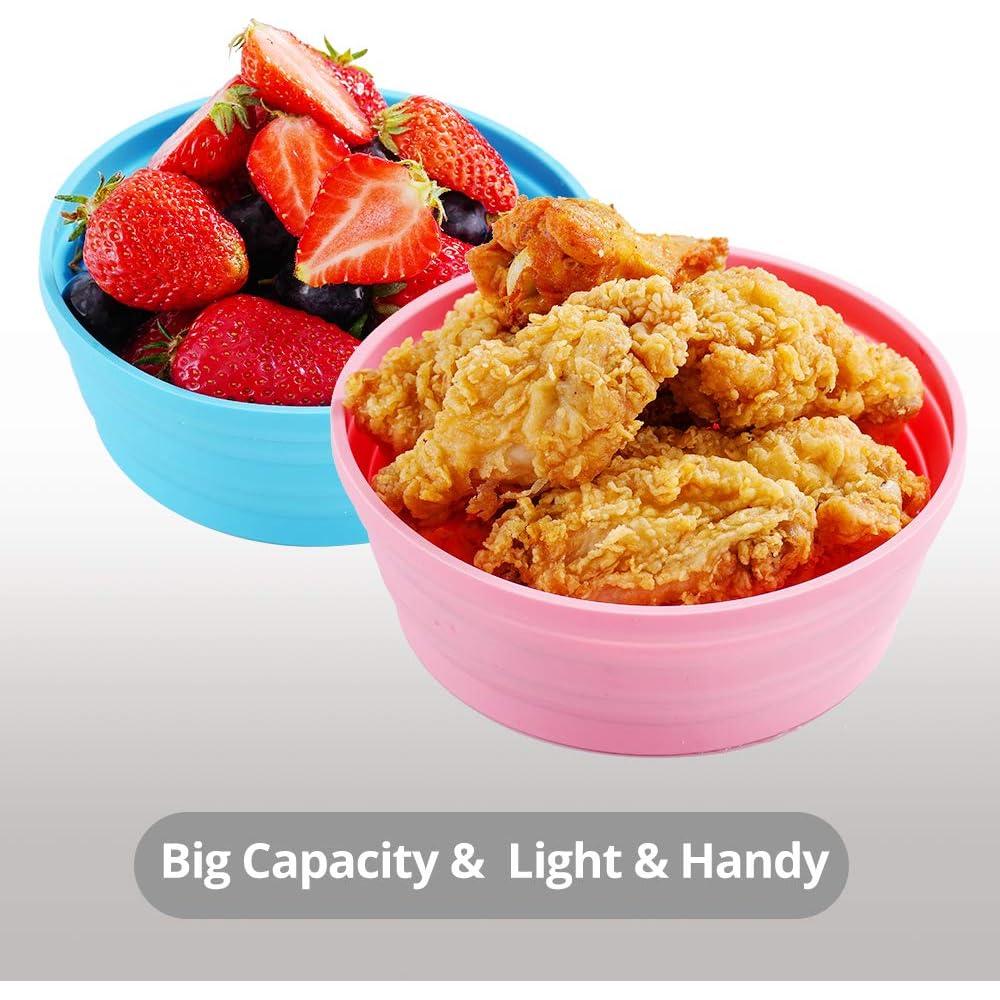 Tazón Colapsable de Silicona Ecoart 680ml Azul para Camping