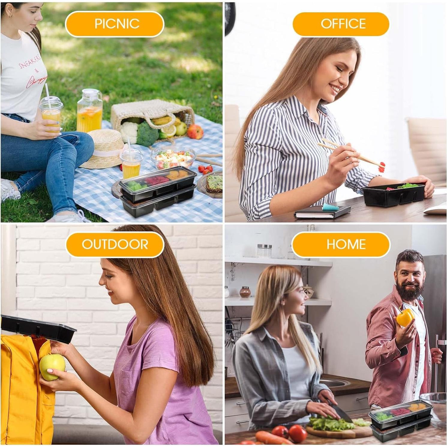 Contenedores de Comida Desechables Hushee 5 Piezas 500 ml