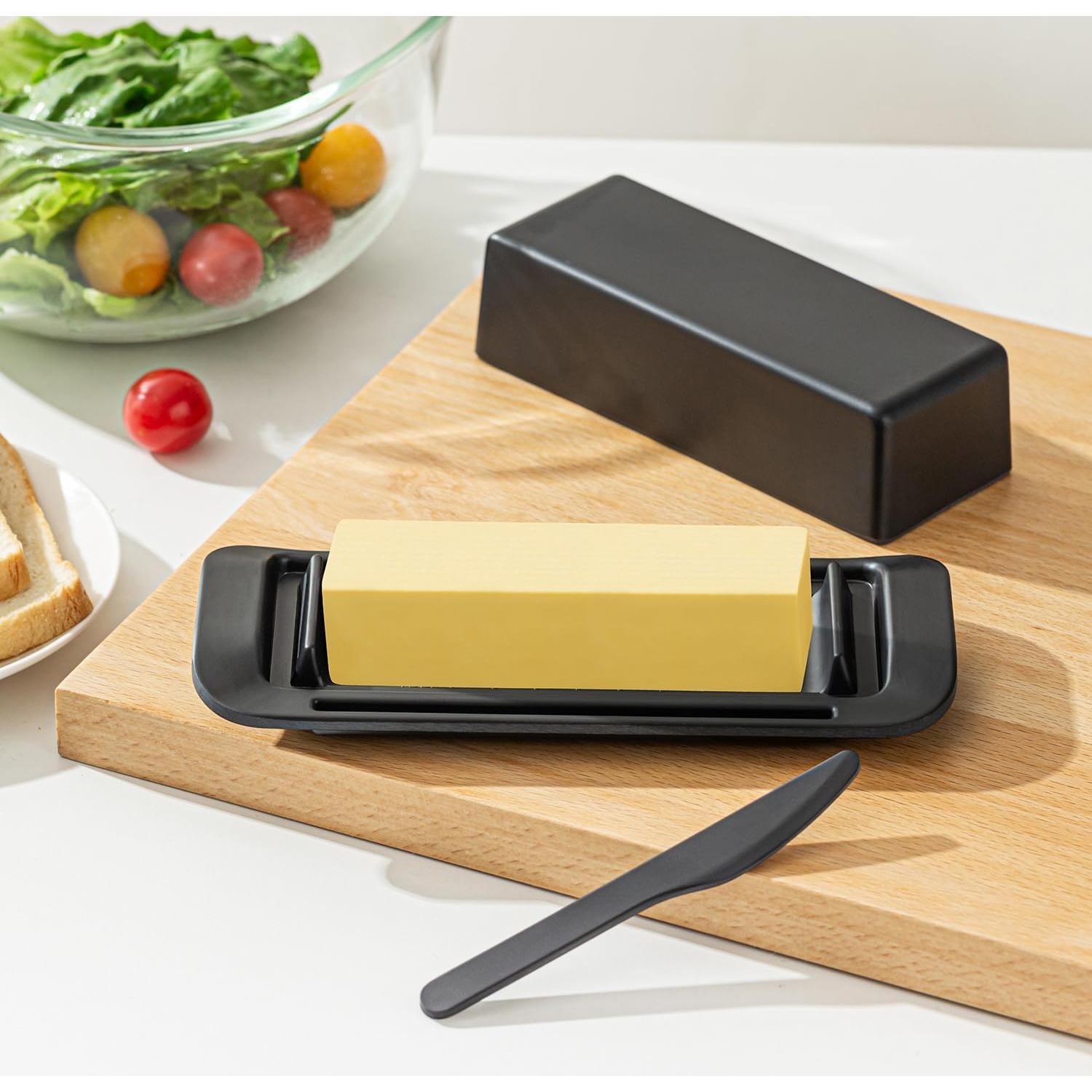 Plato para Mantequilla JOYMAY con Tapa y Cuchillo - Ecológico