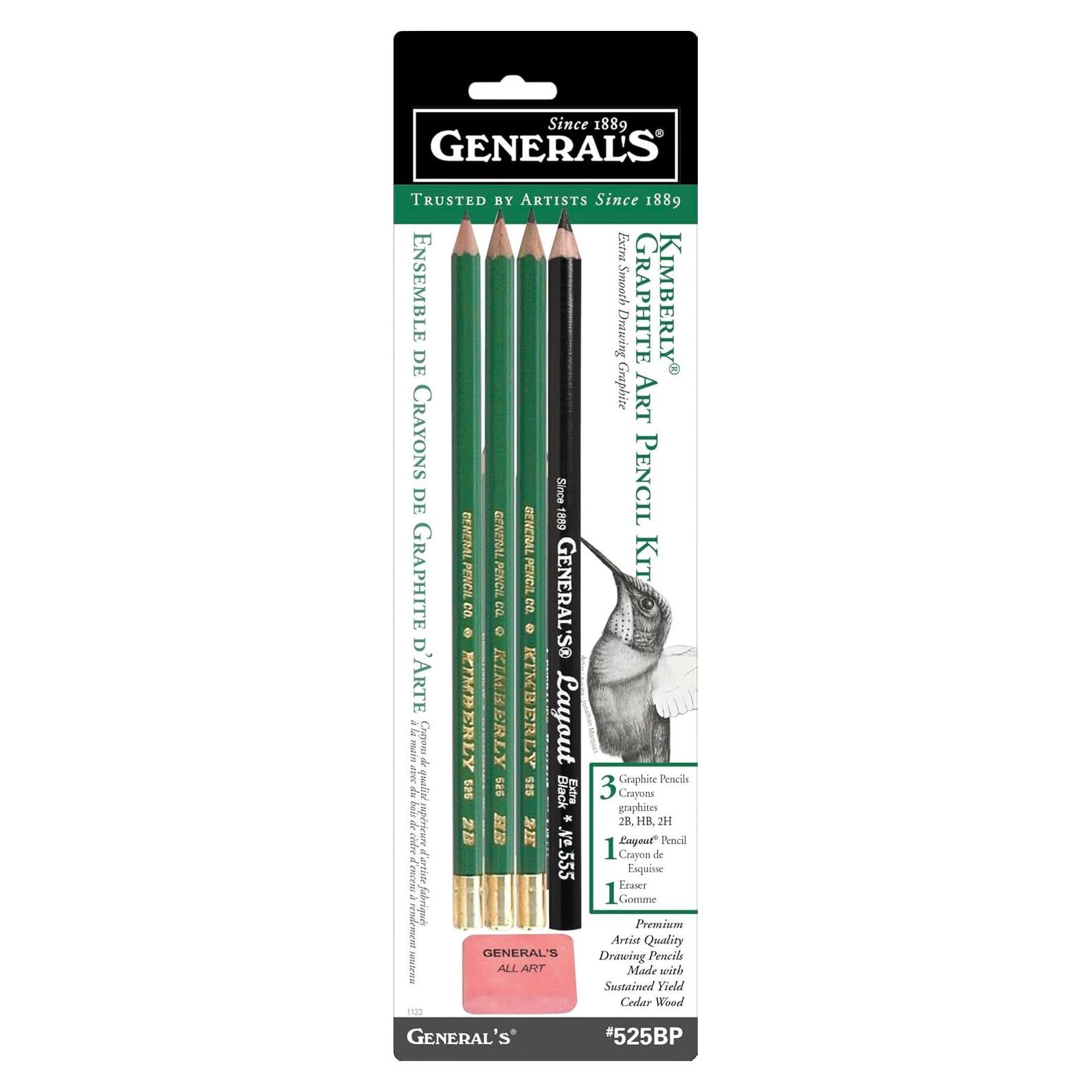 Kit de Dibujo Mini General's - Set de 5 Piezas, Negro