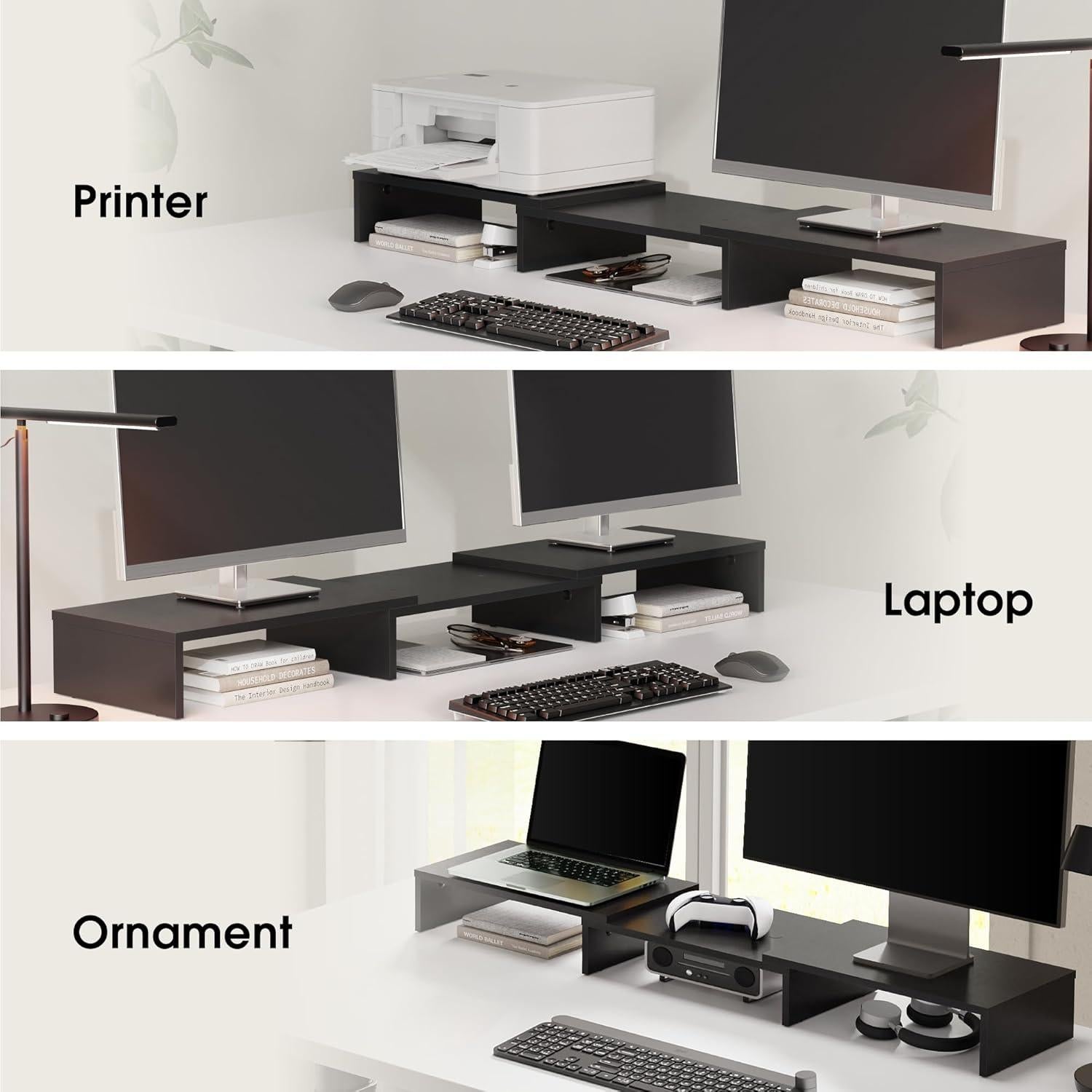 Soporte Doble para Monitor FITUEYES Ajustable 108 cm Negro