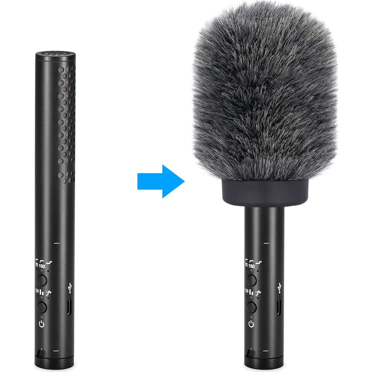 Funda Paraviento YOUSHARES NTG para Micrófono Rode - Gris