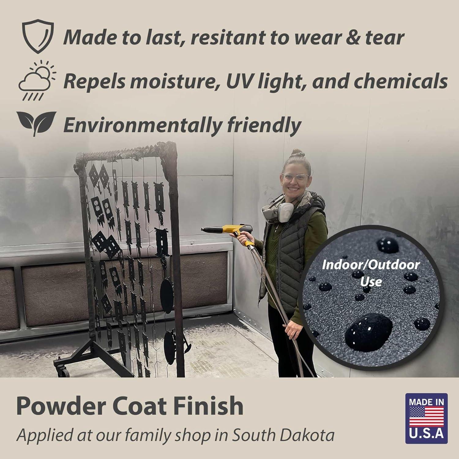 Placa de Luz Doble Interruptor Negro Innovative Fabricators