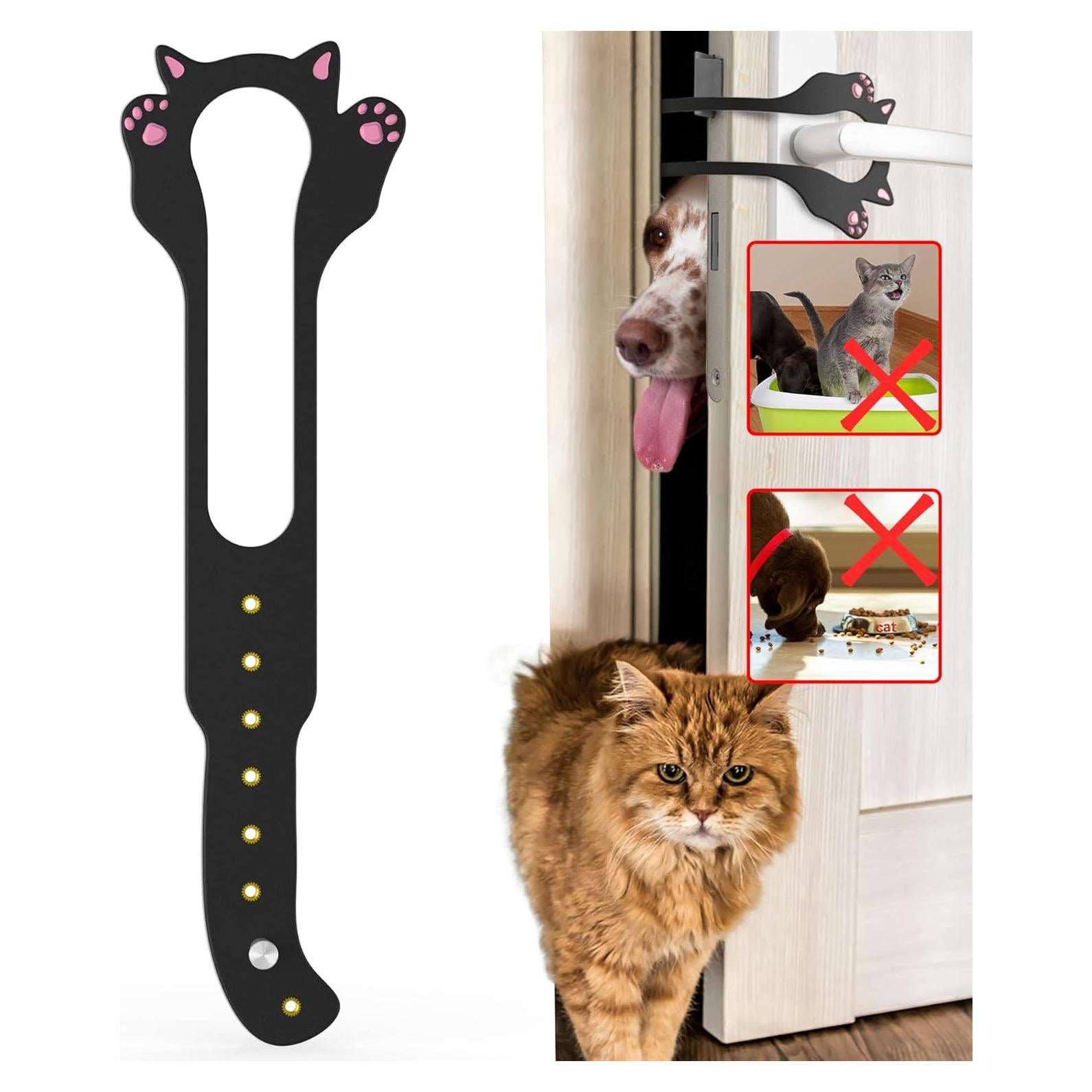 Soporte de puerta para gato Elilier, ajustable 1.5 a 8 cm