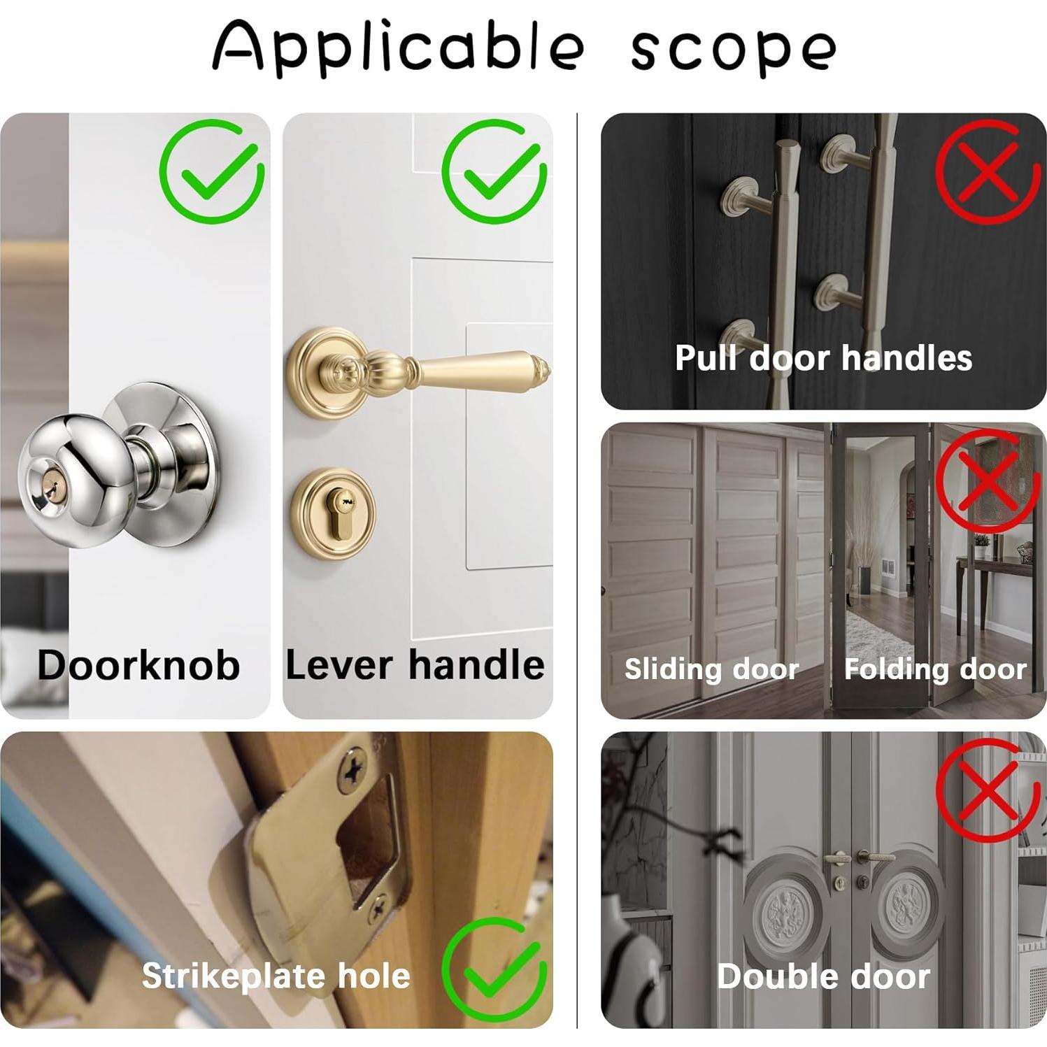 Soporte de puerta para gato Elilier, ajustable 1.5 a 8 cm