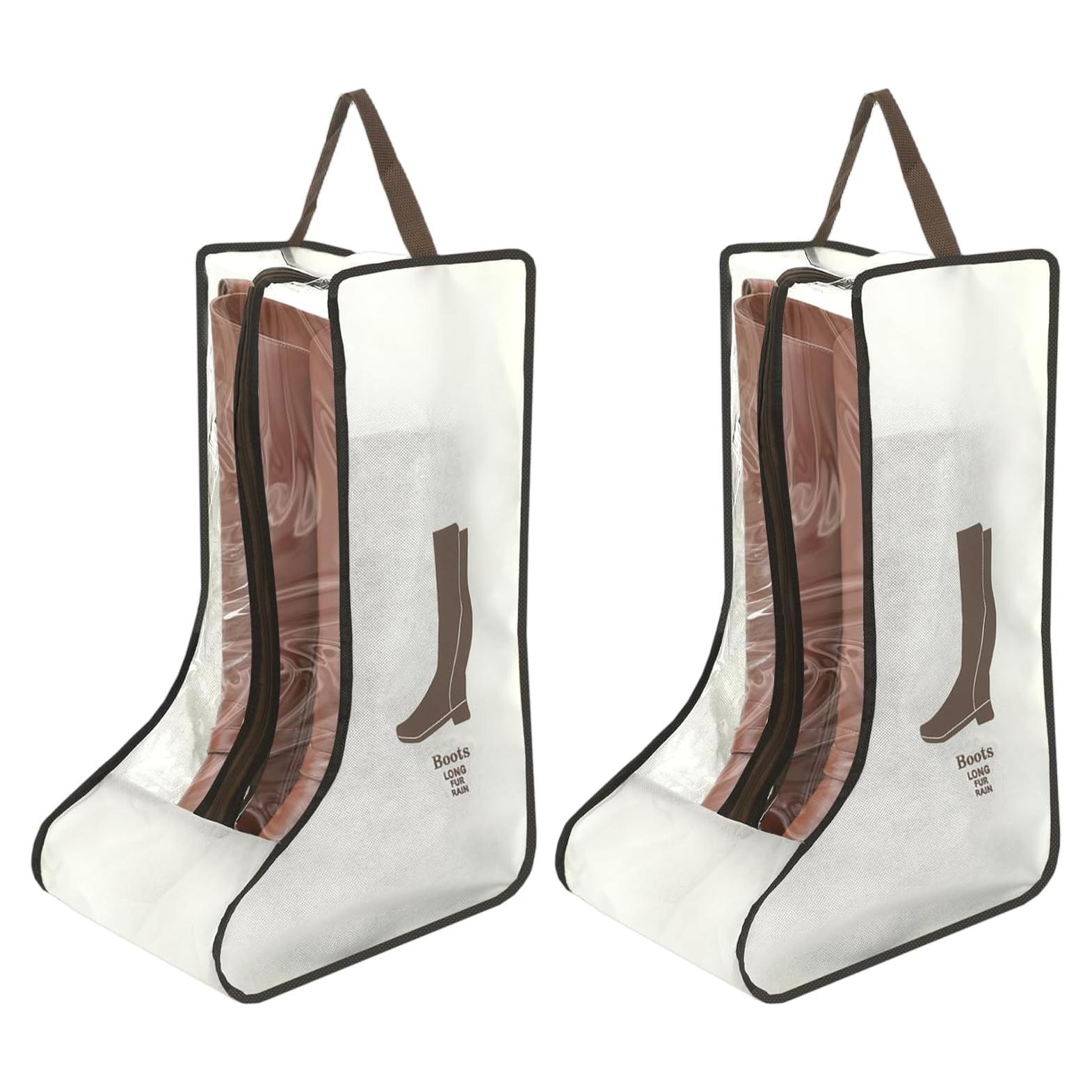 2 Bolsas de Almacenamiento para Botas Beige - Protección y Organización