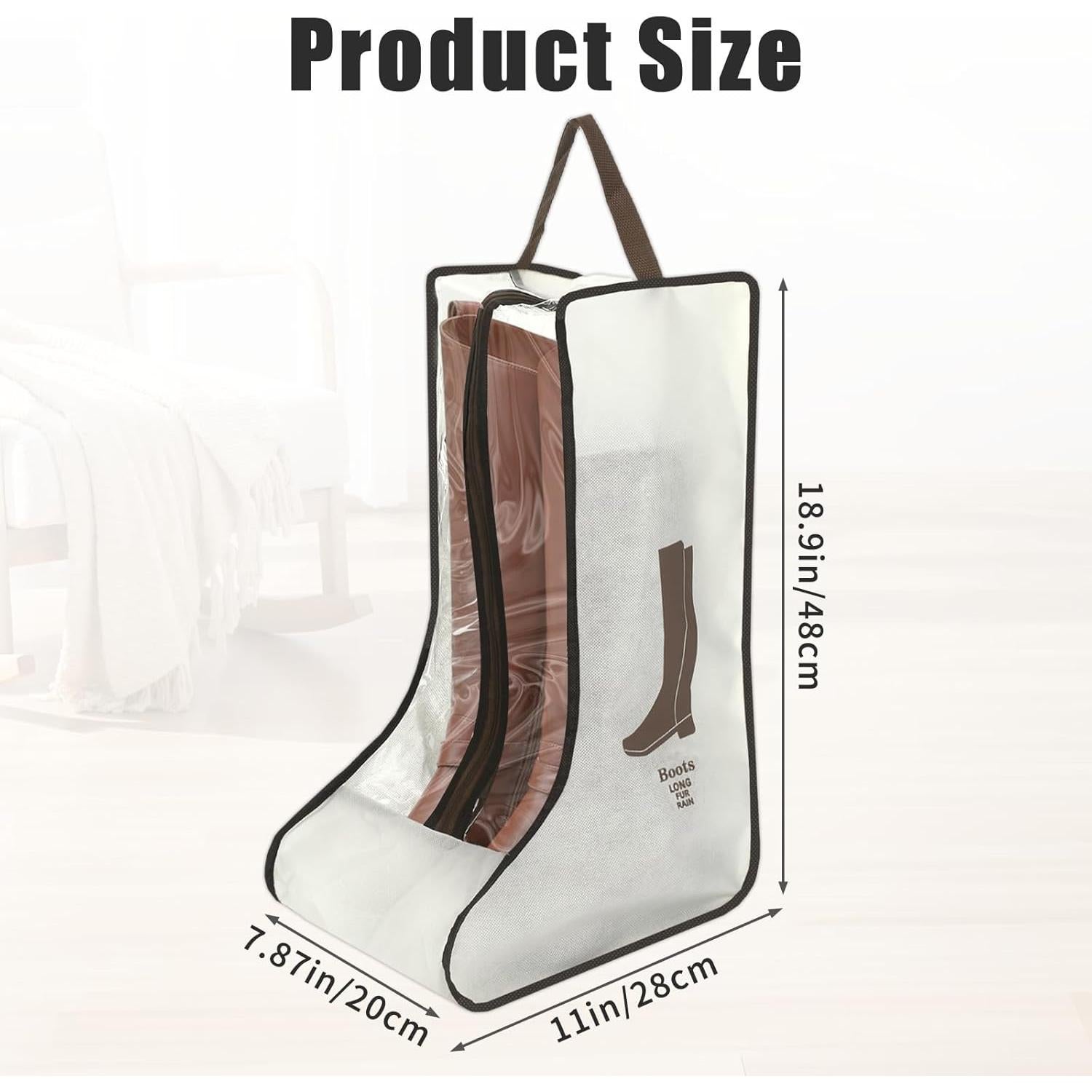 2 Bolsas de Almacenamiento para Botas Beige - Protección y Organización