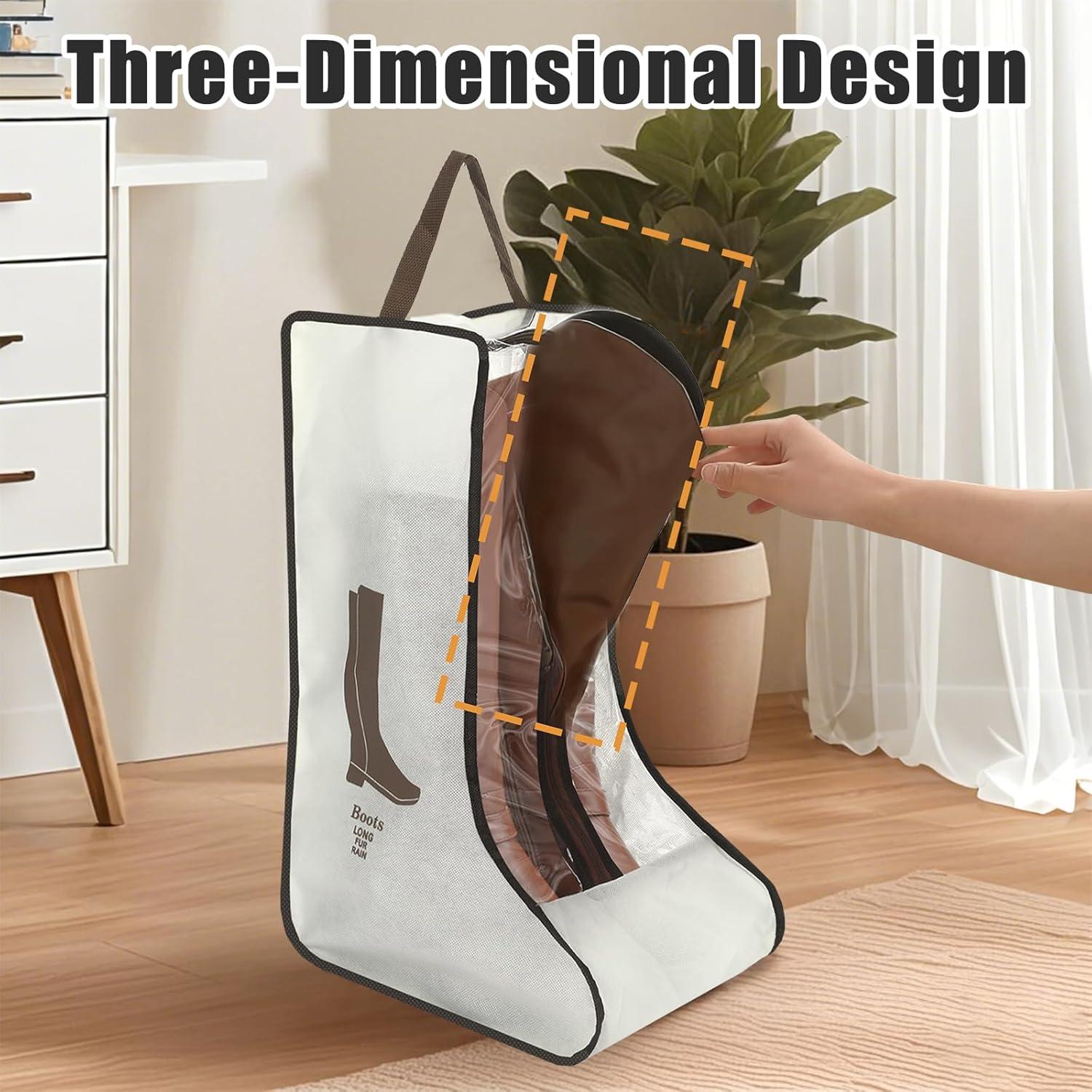 2 Bolsas de Almacenamiento para Botas Beige - Protección y Organización