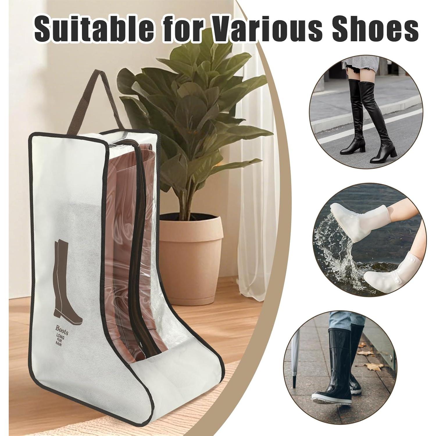 2 Bolsas de Almacenamiento para Botas Beige - Protección y Organización