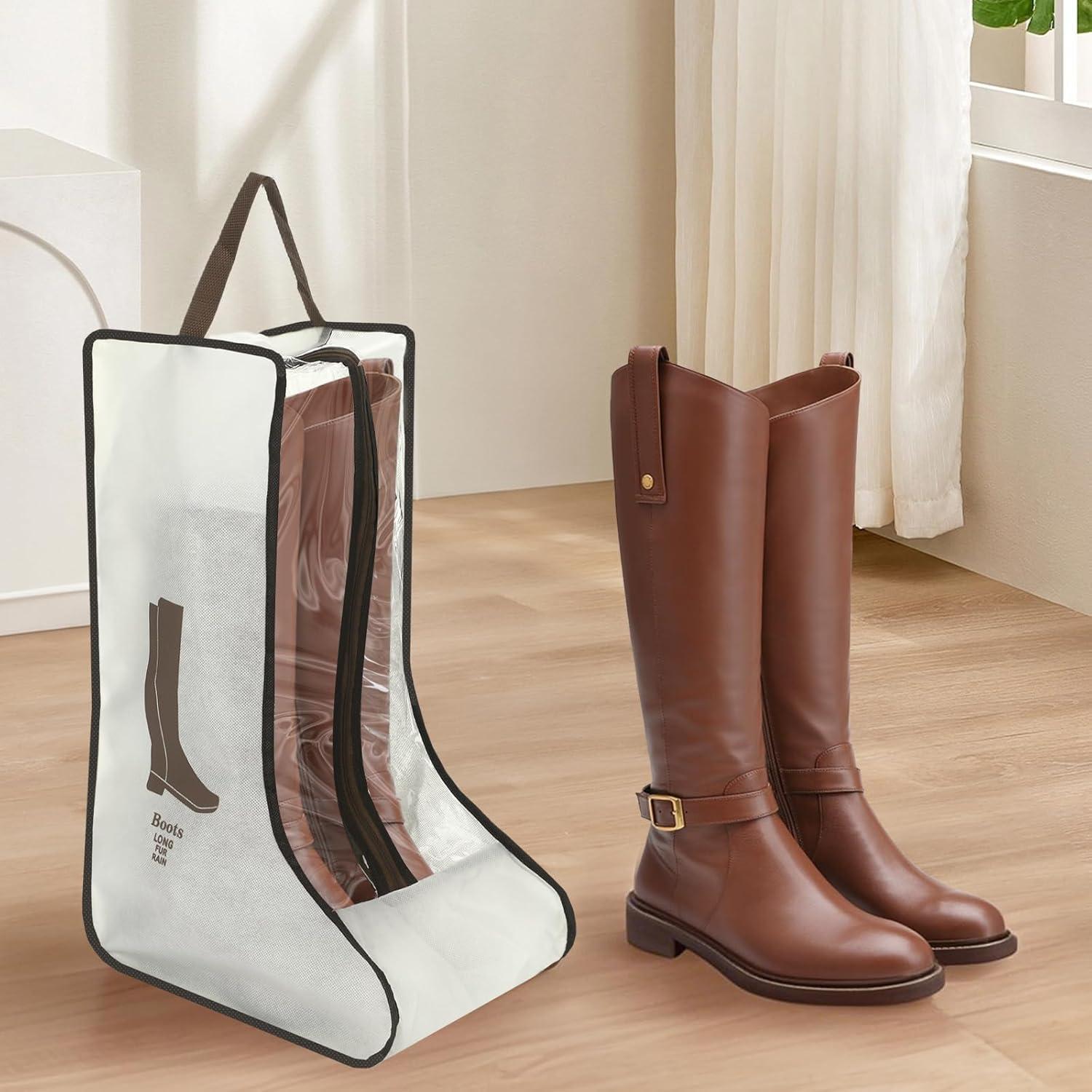 2 Bolsas de Almacenamiento para Botas Beige - Protección y Organización