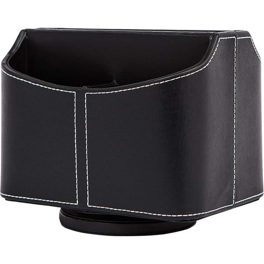 Organizador de Escritorio Rotativo 360° RHCSZ de Cuero PU Negro