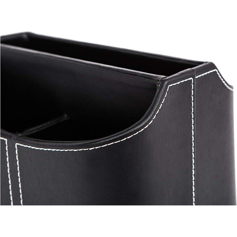 Organizador de Escritorio Rotativo 360° RHCSZ de Cuero PU Negro