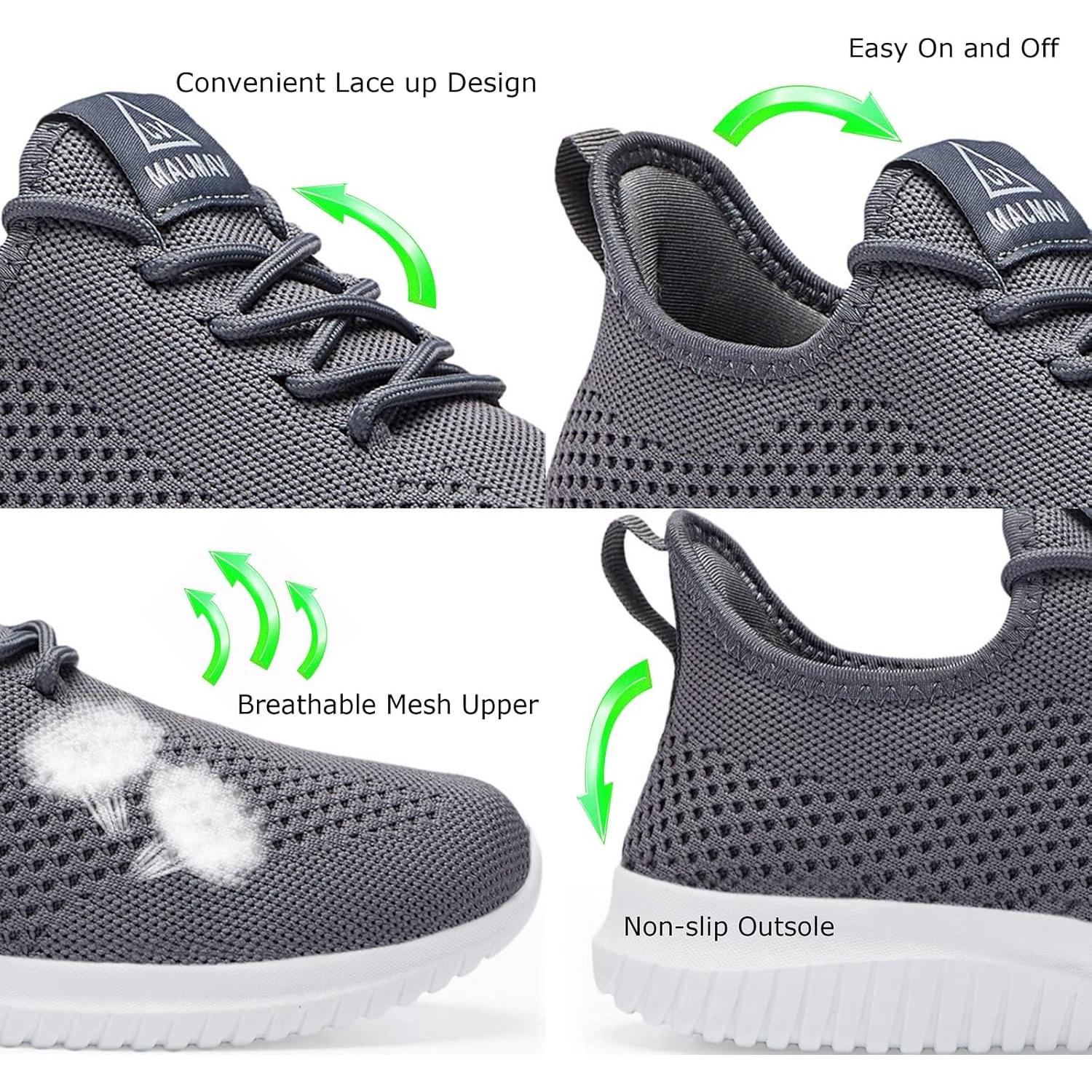 Zapatillas de Correr VAMJAM para Hombre 10.5 Gris Transpirables