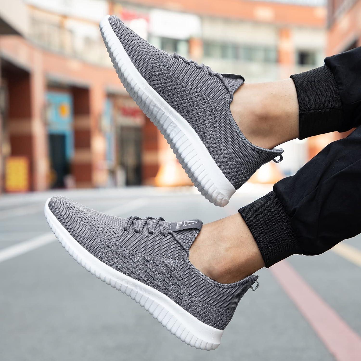 Zapatillas de Correr VAMJAM para Hombre 10.5 Gris Transpirables