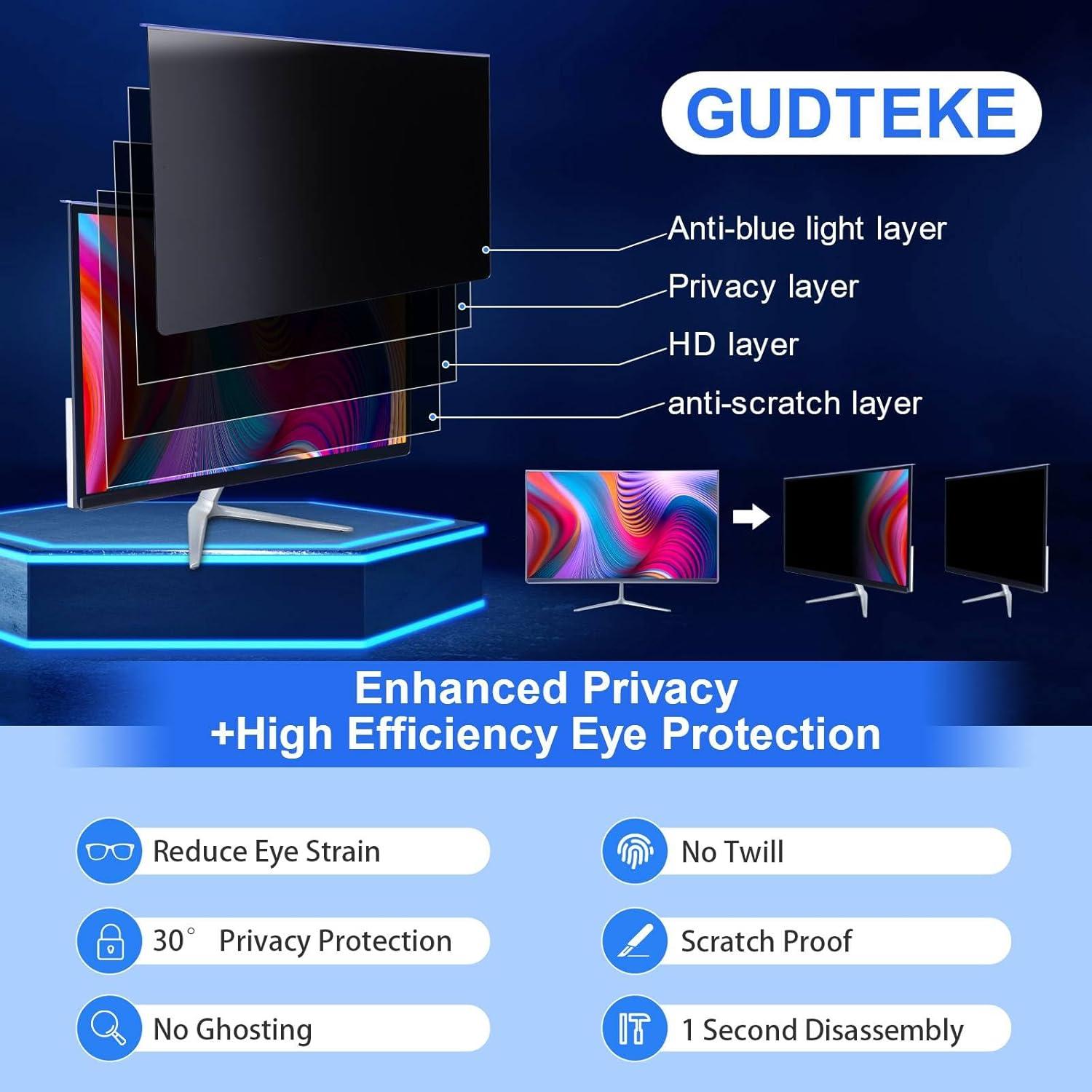 Filtro de Pantalla de Privacidad GUDTEKE 21.5" Anti-reflejo