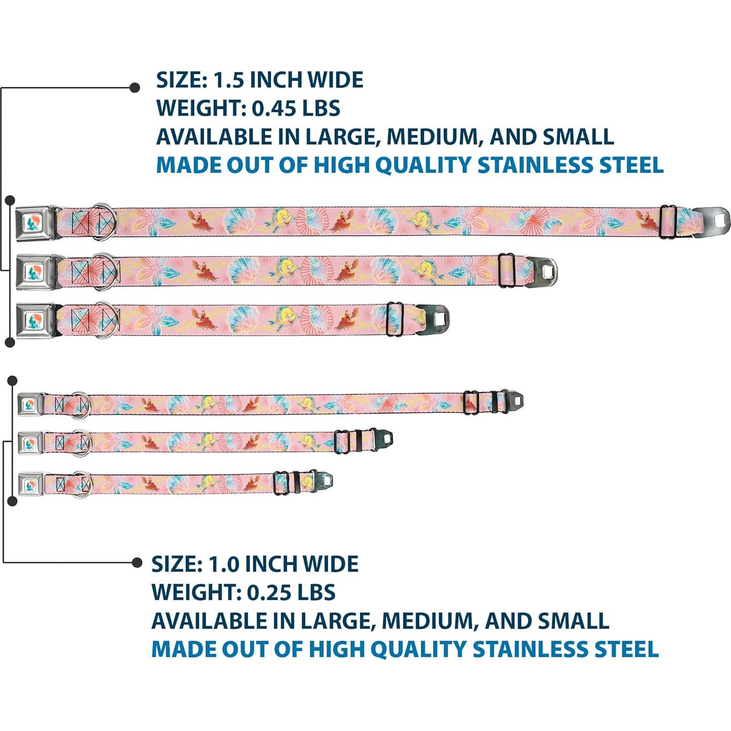 Collar para Perros Disney Buckle-Down La Sirenita 24.1-33 cm