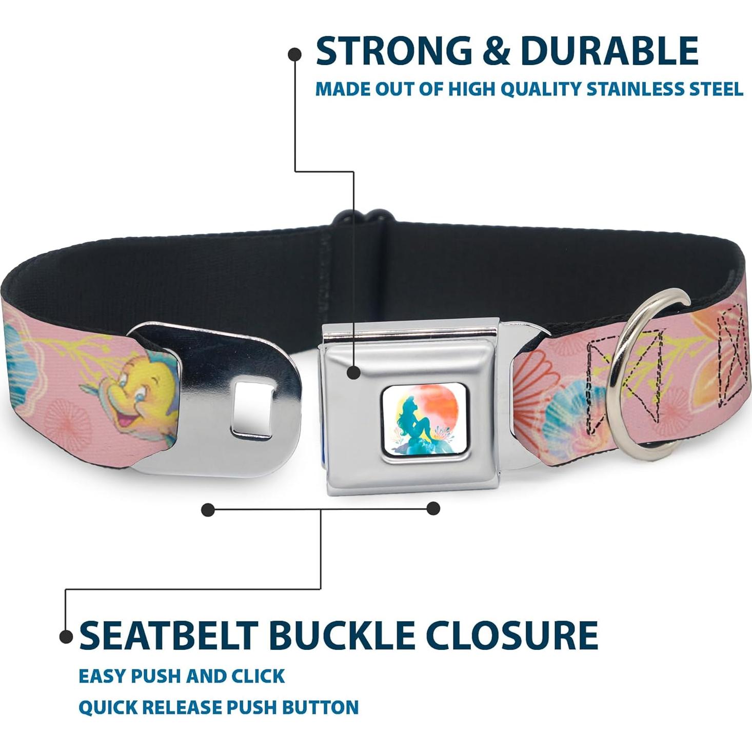 Collar para Perros Disney Buckle-Down La Sirenita 24.1-33 cm