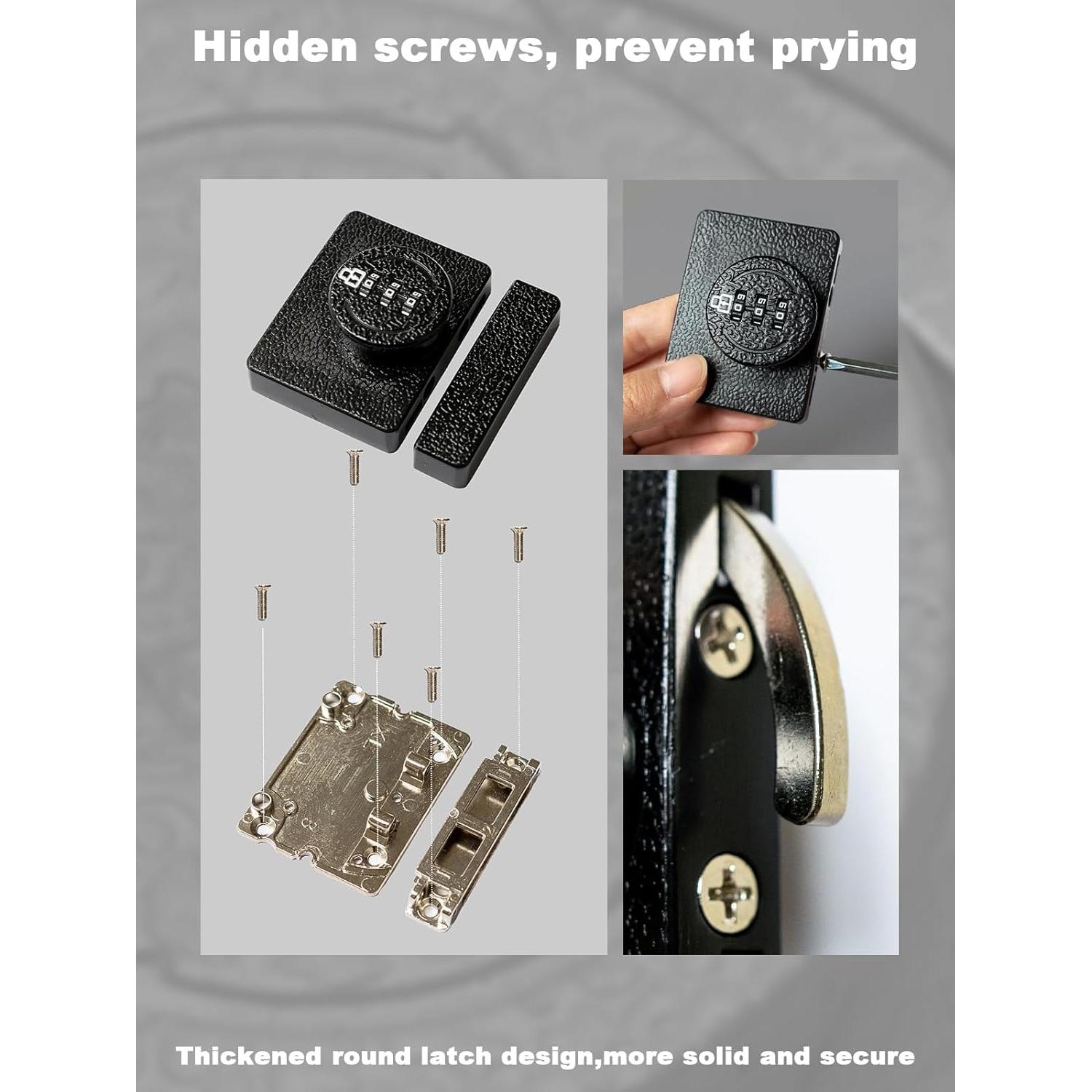 Cerradura de Combinación MAITALO para Gabinete Negro 3 Dígitos