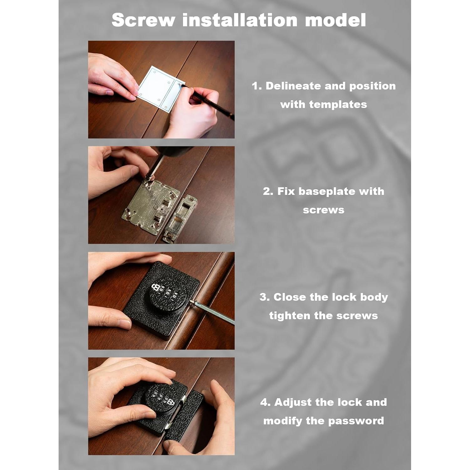 Cerradura de Combinación MAITALO para Gabinete Negro 3 Dígitos