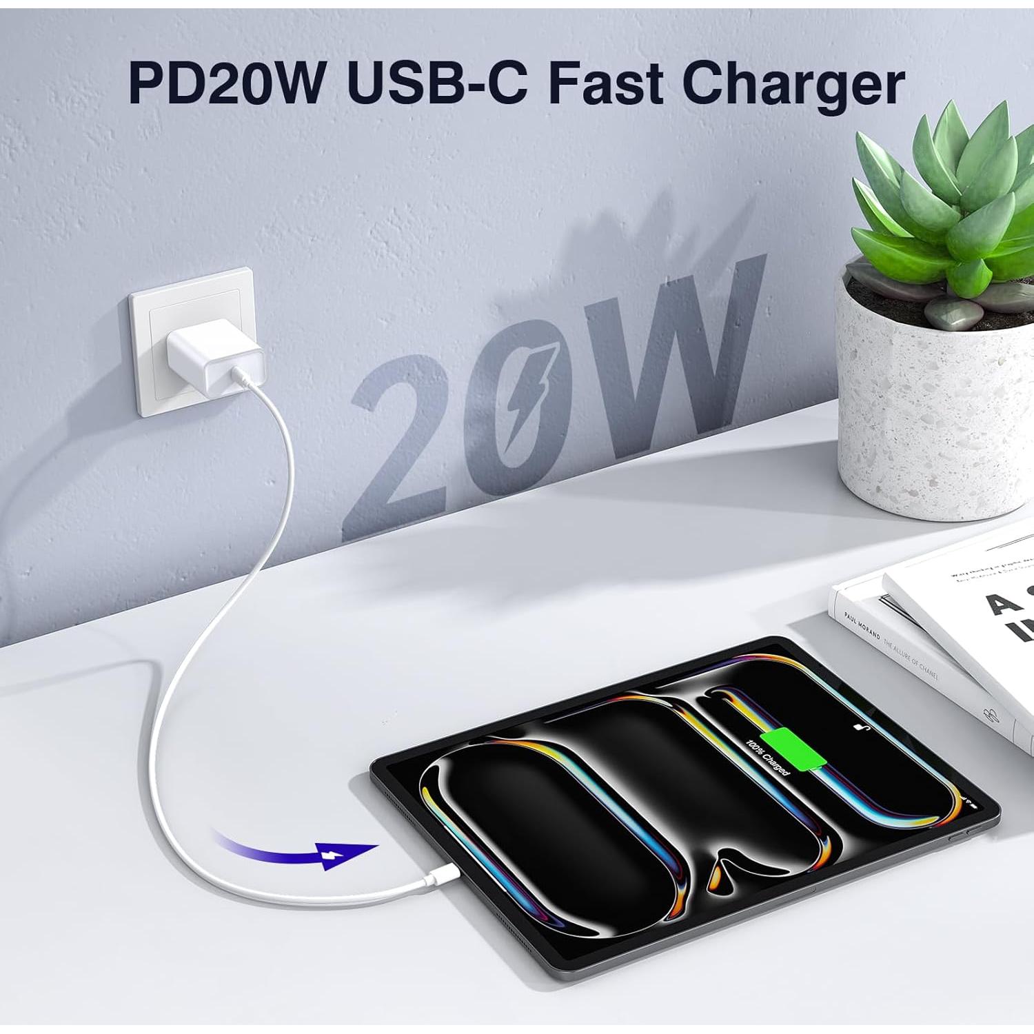 Cargador Rápido USB C 30W Dulums - 2 Pack Compatible iPhone