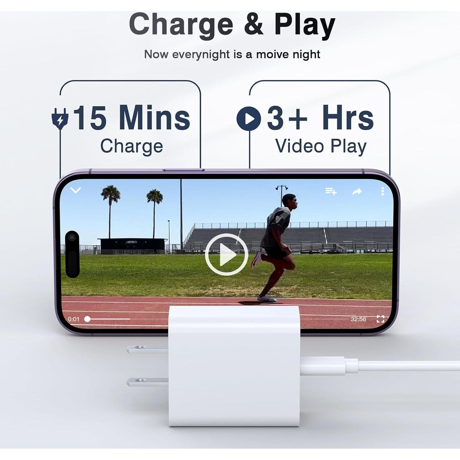 Cargador Rápido USB C 30W Dulums - 2 Pack Compatible iPhone