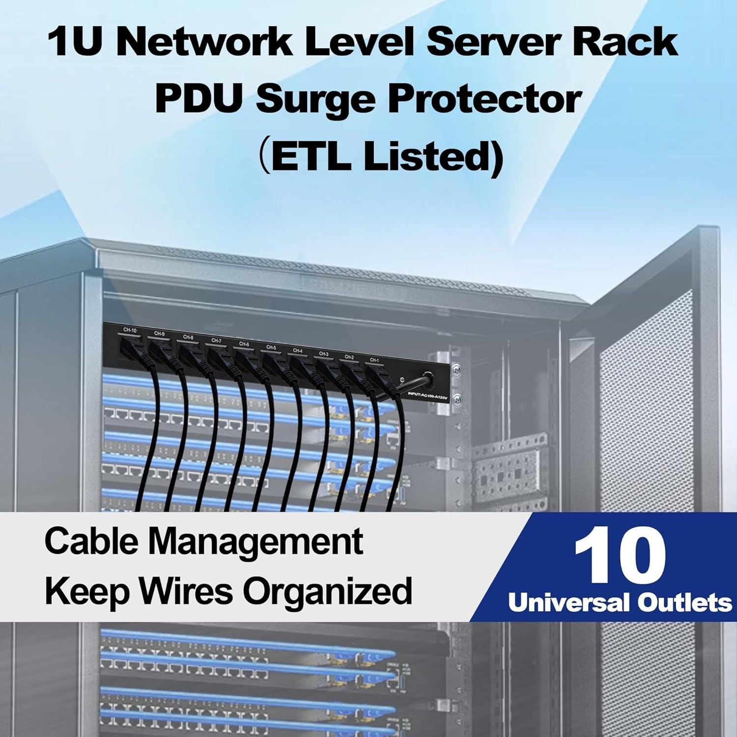 Protector de Sobretensión PDU 10 Salidas ThePoEstore 3600J