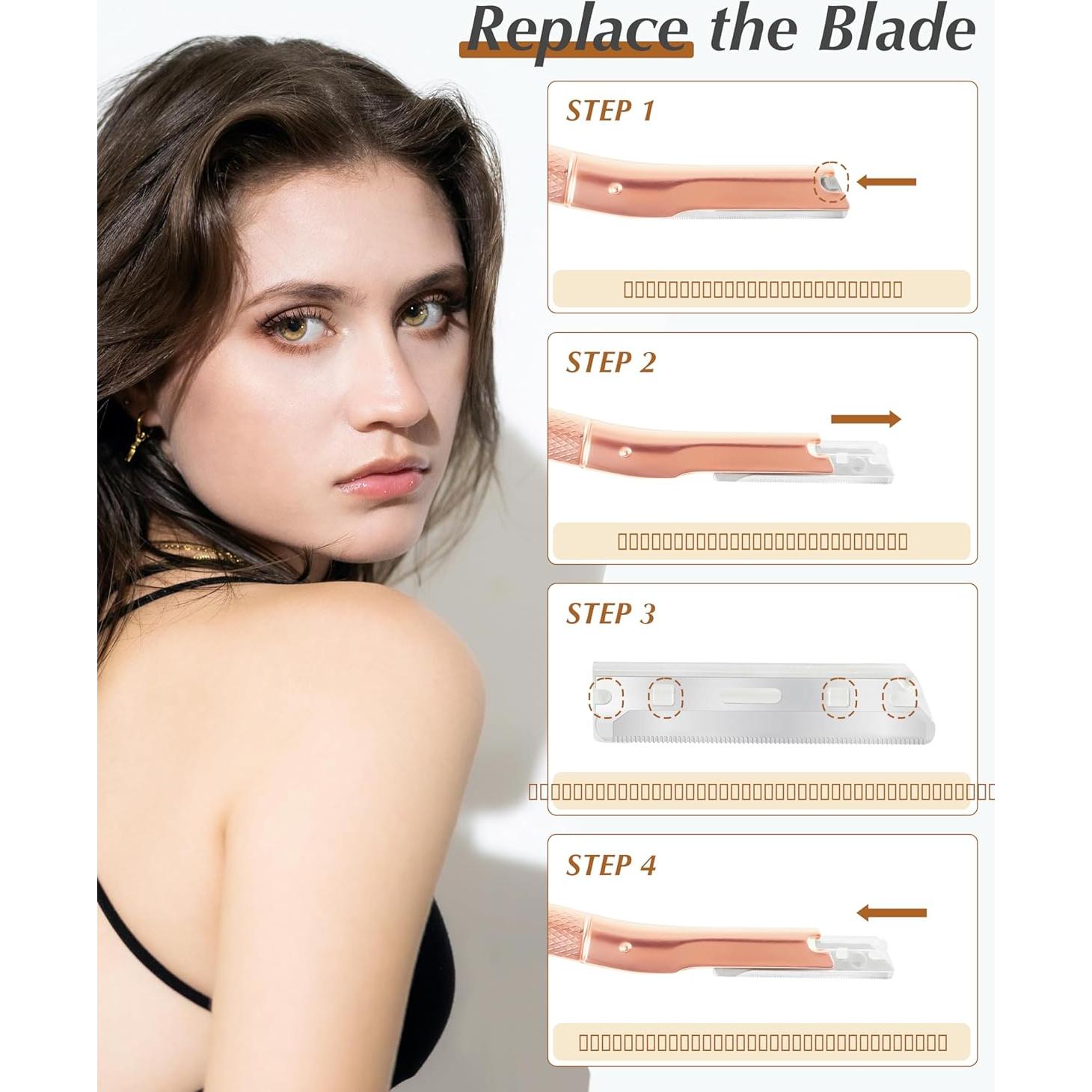 Rasuradora Facial MoHern Profesional con 40 Repuestos