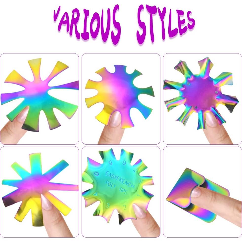 Kit 12 Cortadores de Uñas Francesas XINMEIWEN Arcoíris