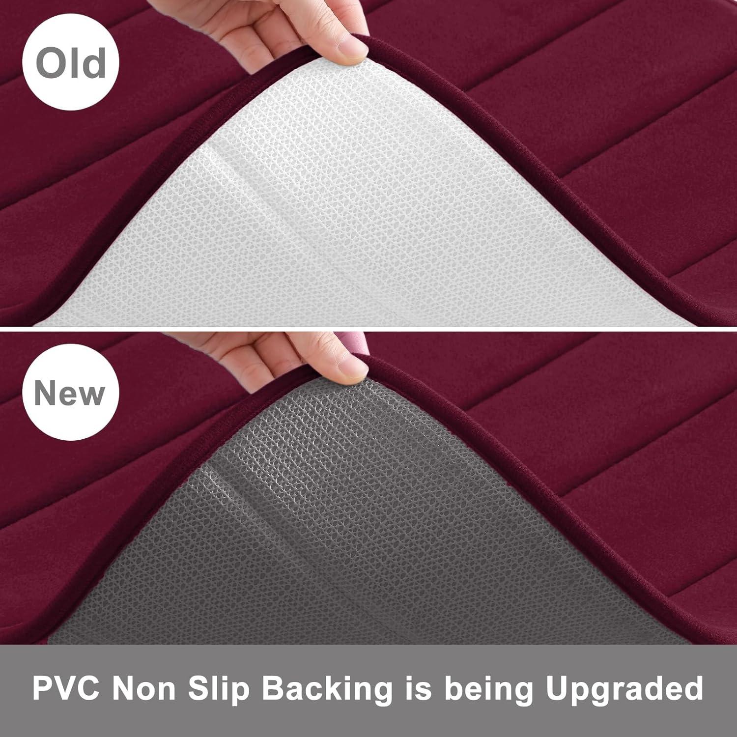 Juego de Alfombrillas de Baño Buganda 2 Piezas Espuma Memoria Burdeos