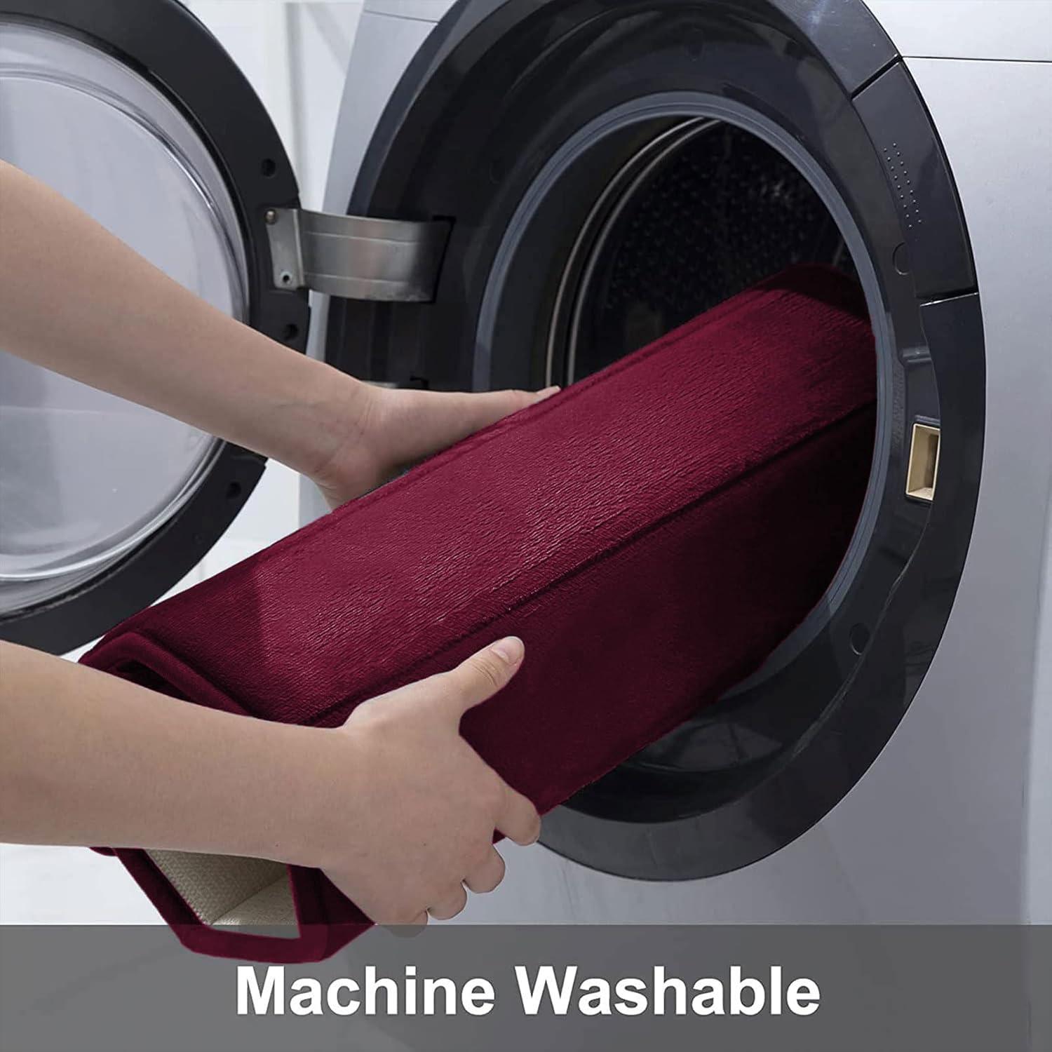 Juego de Alfombrillas de Baño Buganda 2 Piezas Espuma Memoria Burdeos