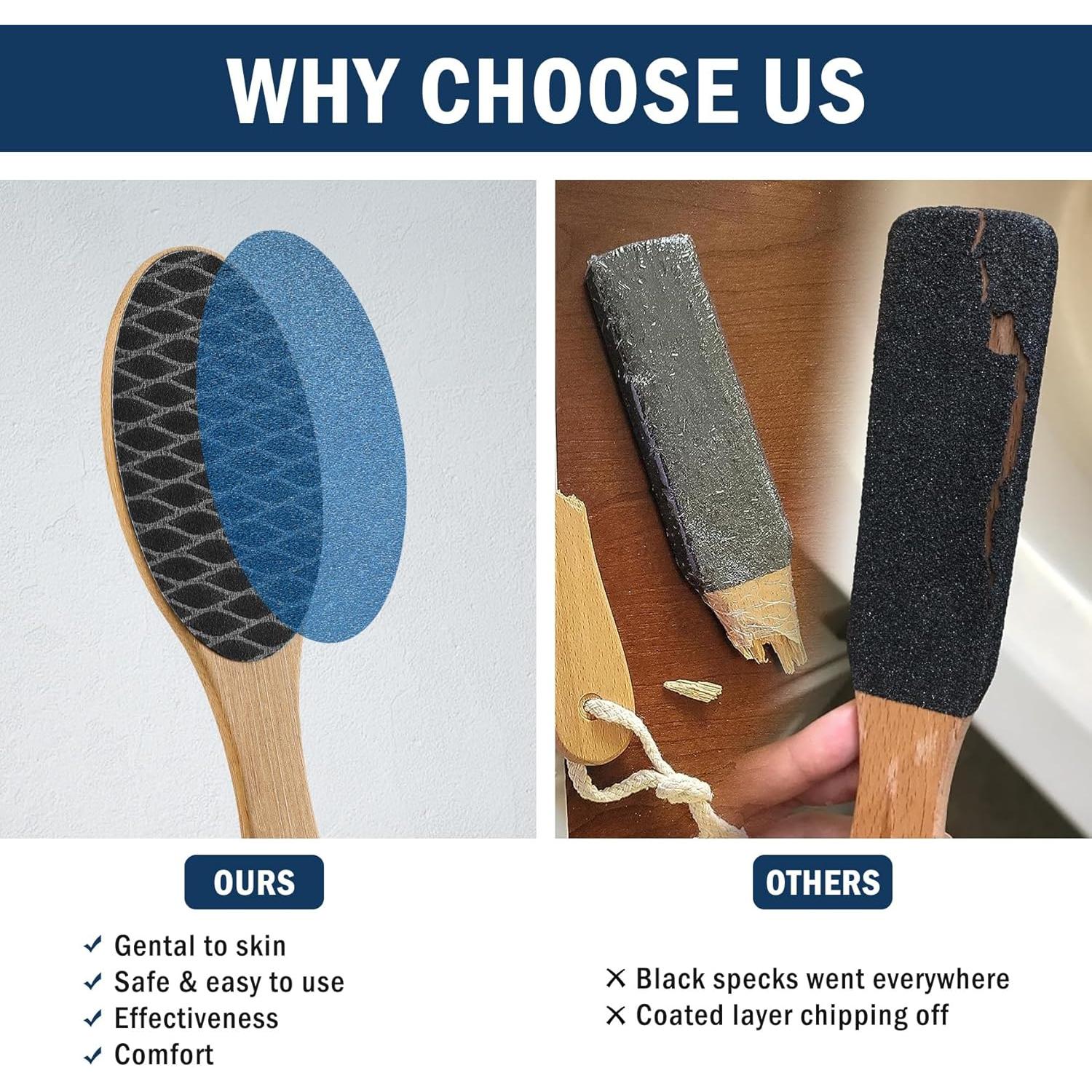 Lima de Pies FVION de Bambú Doble Cara - Pedicura Profesional