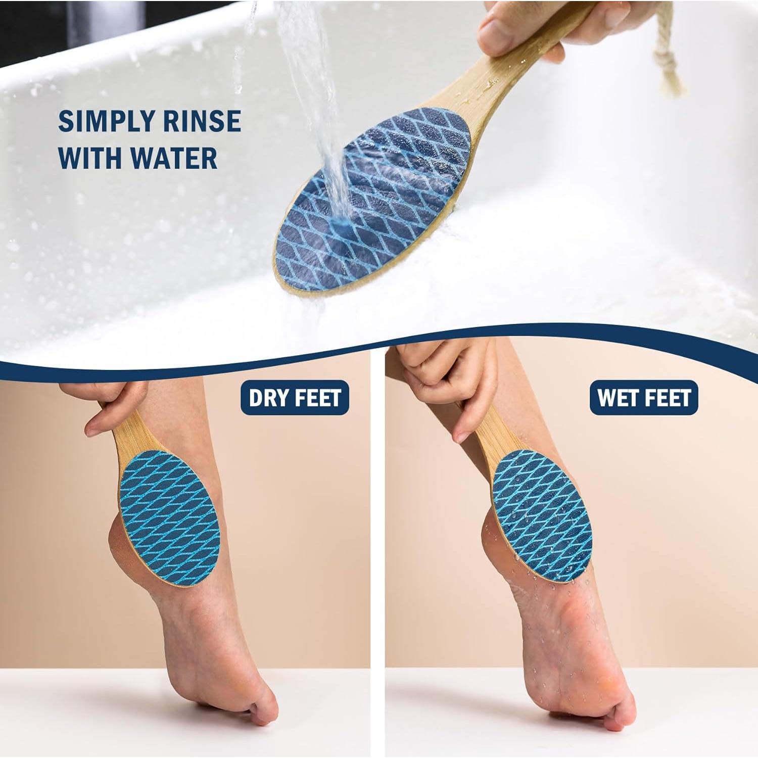 Lima de Pies FVION de Bambú Doble Cara - Pedicura Profesional