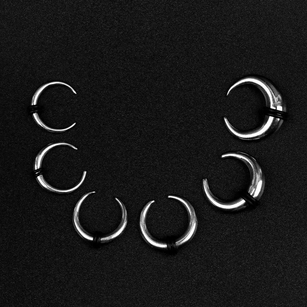 Kit de Estiramiento para Oídos 14G-00G Acrílico y Acero Inoxidable