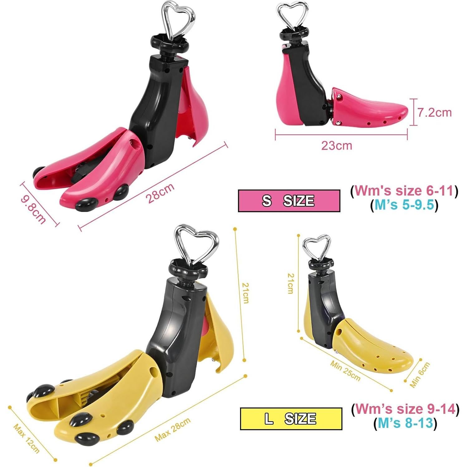 Estirador de Zapatos Ajustable JJDPARTS Unisex para Pies Anchos