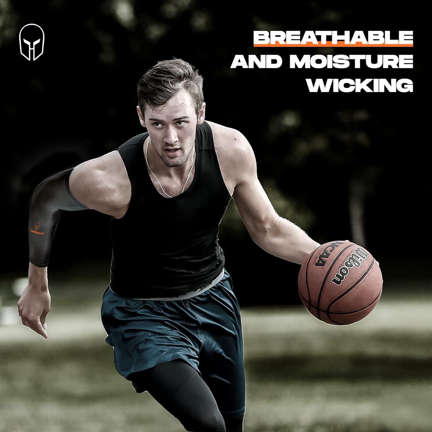 Mangas para brazos ARMORAY Antideslizantes UV para Correr y Deporte