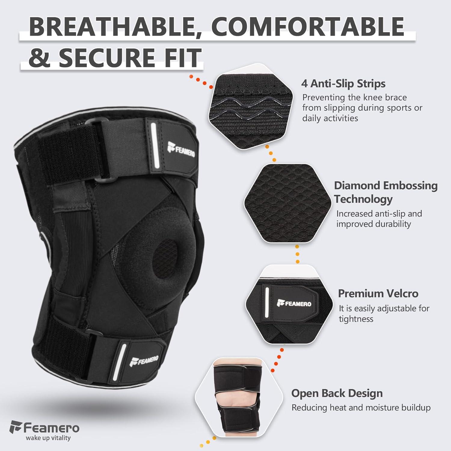 Férula de Rodilla Feamero XL/2XL con Bisagras y Compresión