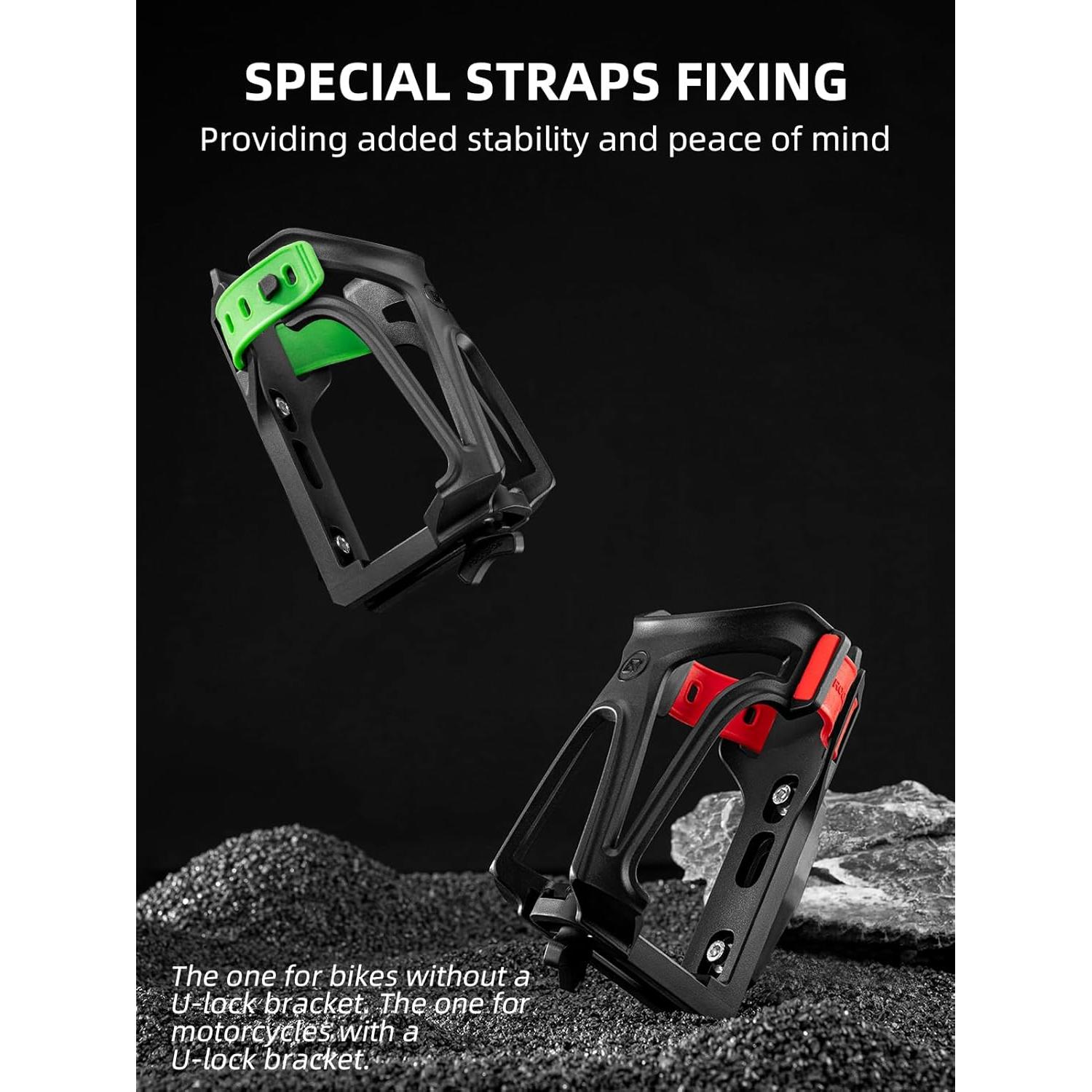 Soporte para Botella de Agua ROCKBROS Rojo Ajustable 5.8-9.5 cm