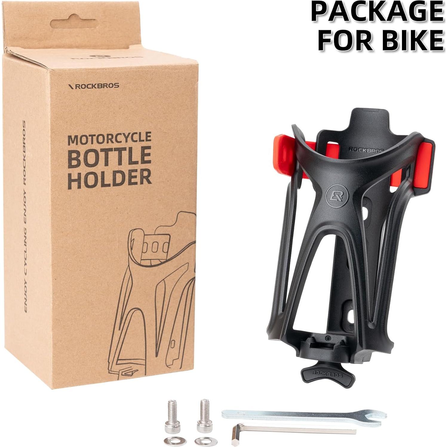 Soporte para Botella de Agua ROCKBROS Rojo Ajustable 5.8-9.5 cm