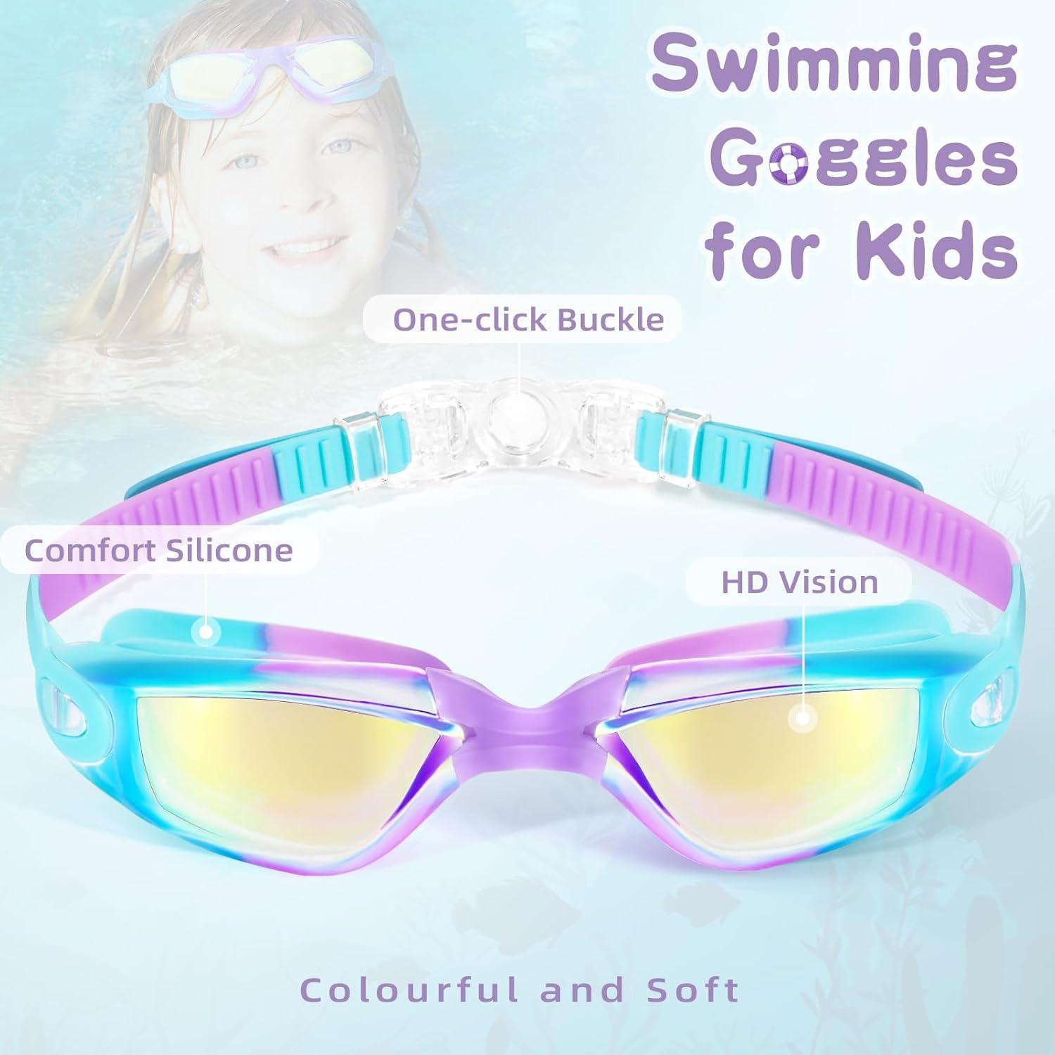 Gafas de natación Freela Kids 2 paquetes antiempañante UV