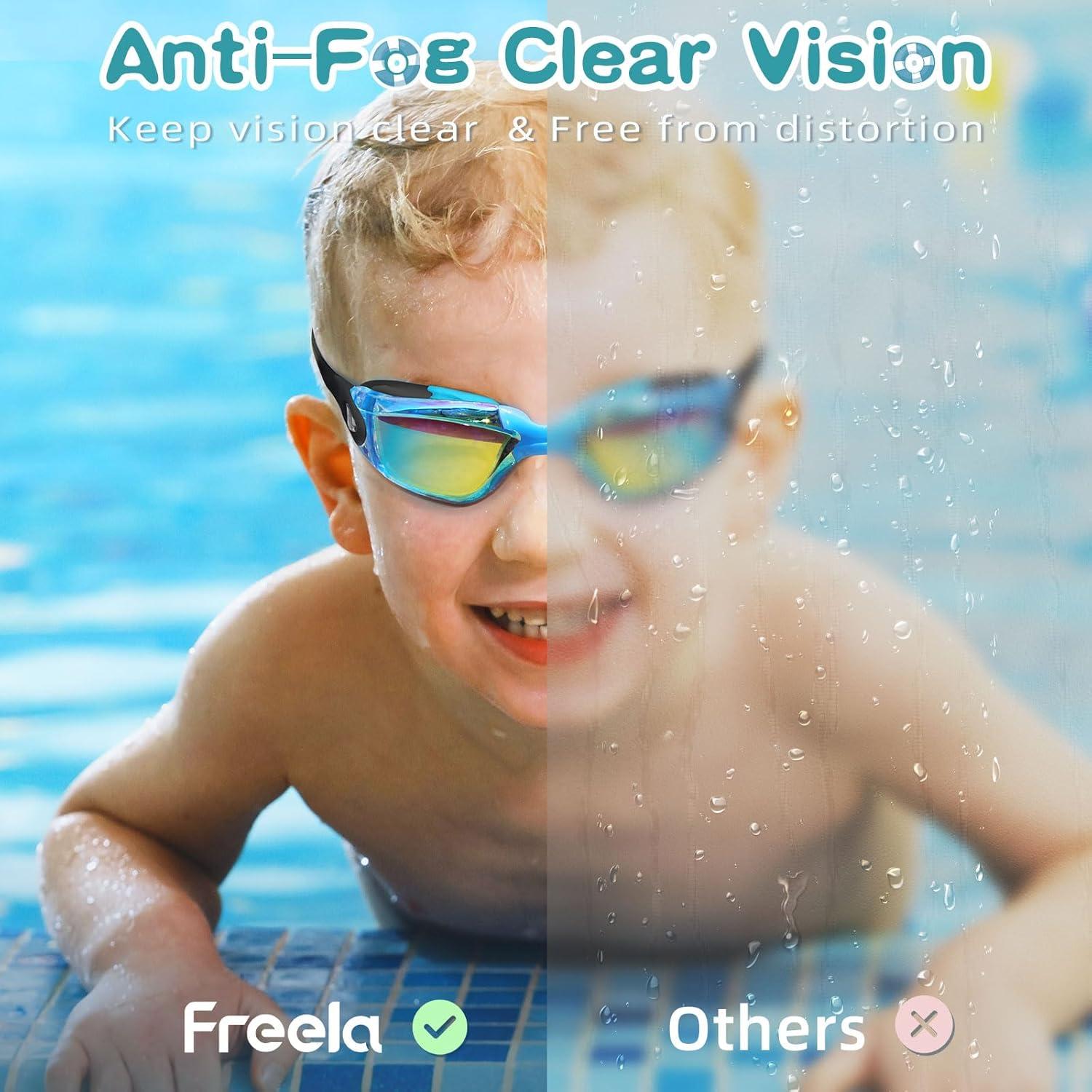Gafas de natación Freela Kids 2 paquetes antiempañante UV