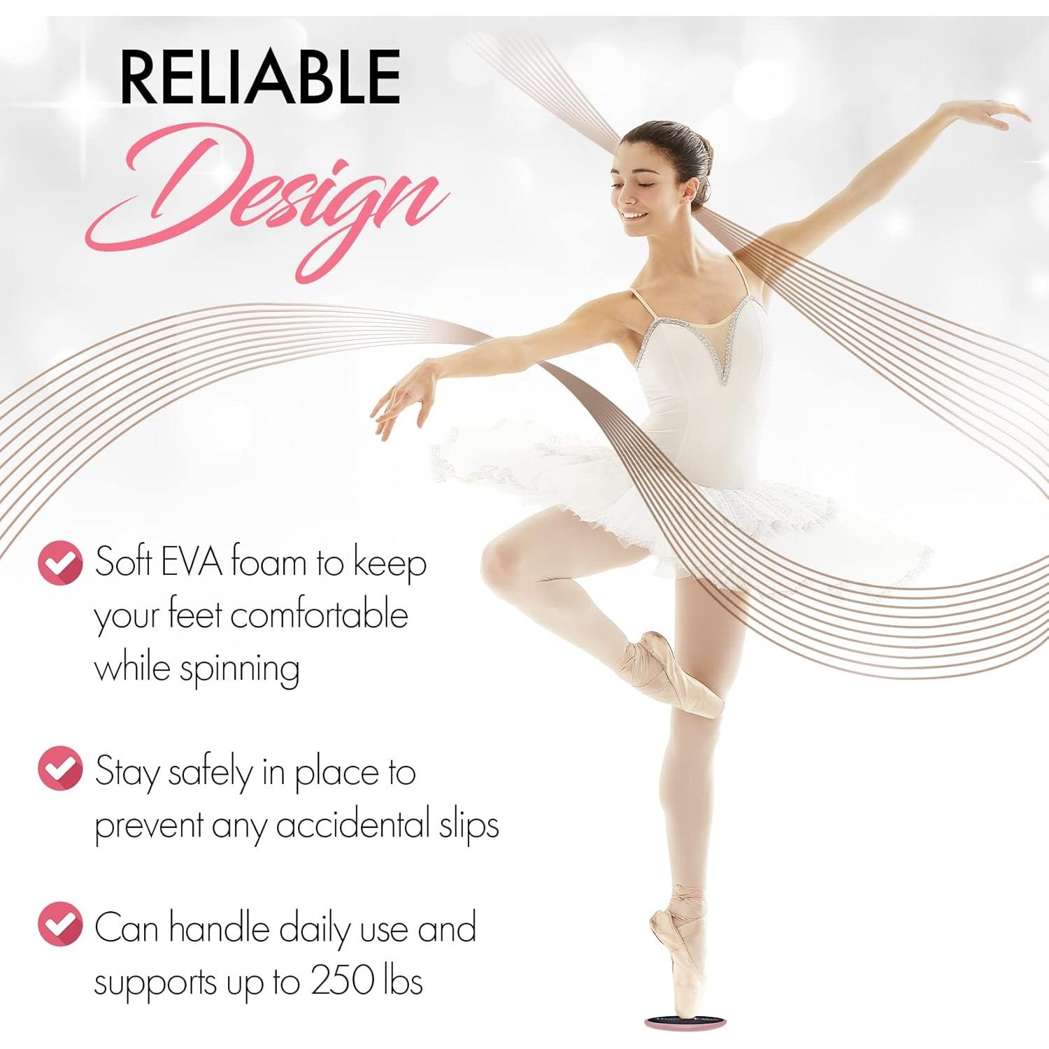 Disco de Giro Portátil Zenmarkt para Ballet y Patinaje - Rosa
