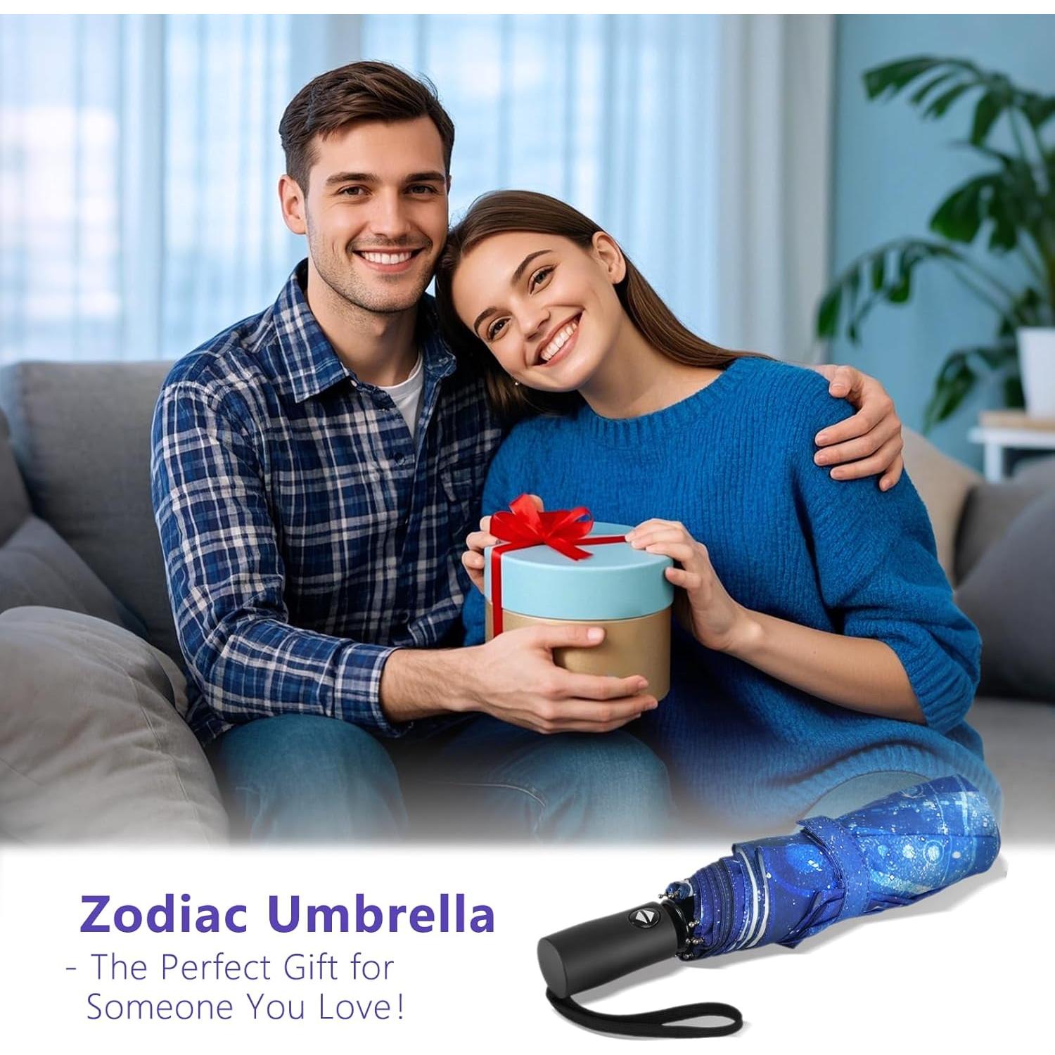 Paraguas Compacto Automático Natuquebrela 116.84 cm Estrellas