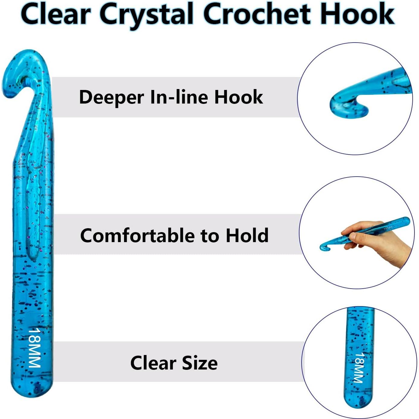 Juego de Ganchillos Grandes Hobekoee 43 Piezas 12-25mm