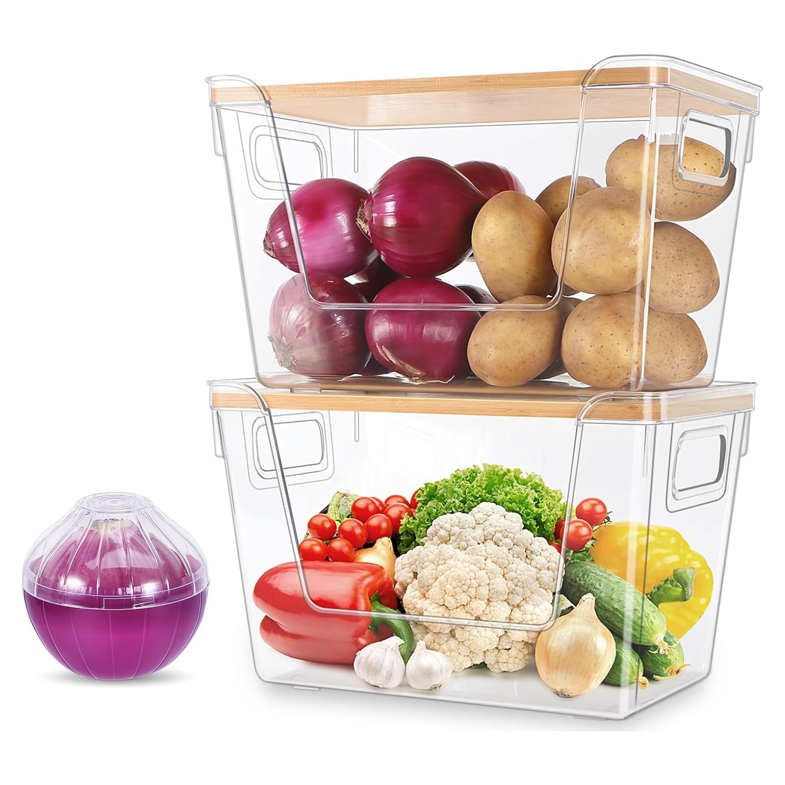 2 Organizadores de Despensa TBMax con Conservador de Cebolla