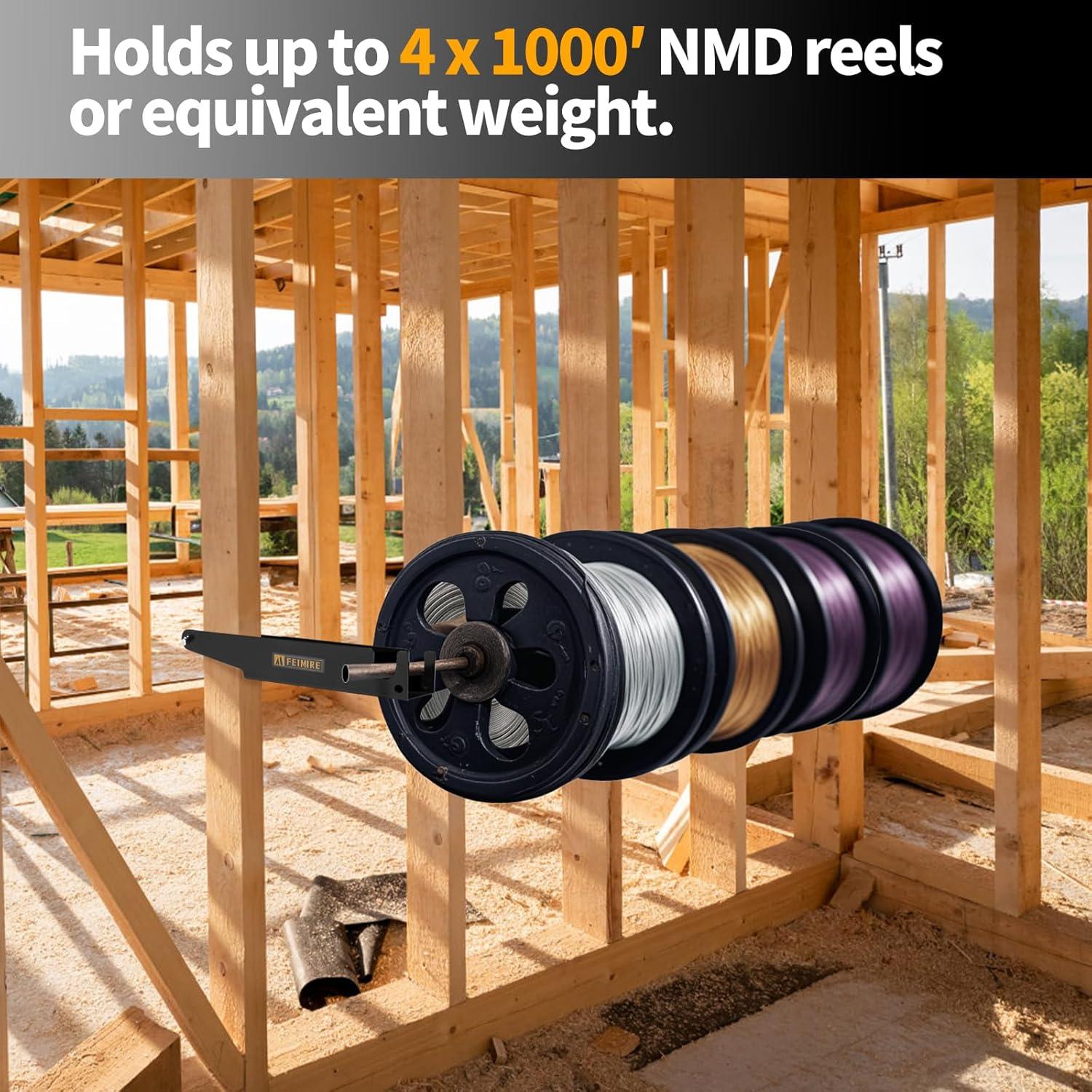 Soporte de Carrete de Cable Feimire - Acero Inoxidable, 2 Piezas, 317.5 kg