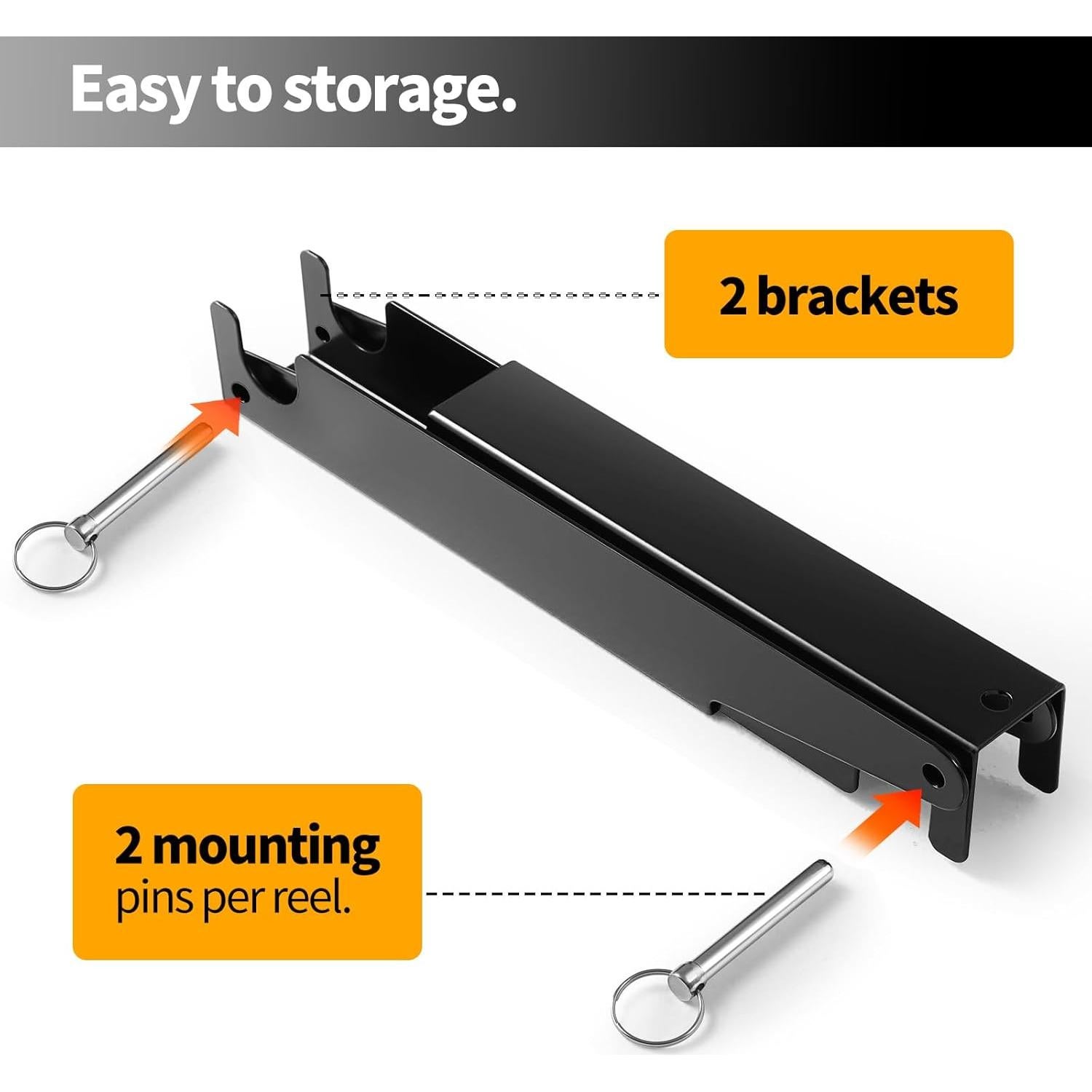 Soporte de Carrete de Cable Feimire - Acero Inoxidable, 2 Piezas, 317.5 kg