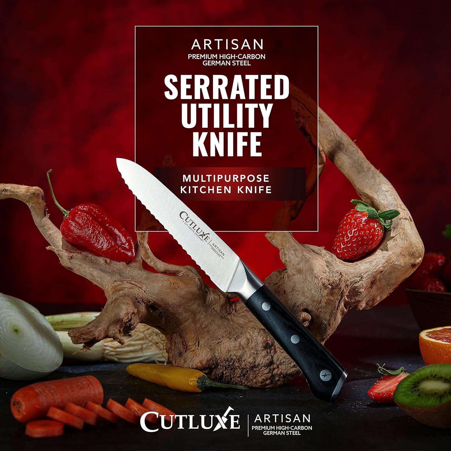 Cuchillo de Cocina Cutluxe 12.7 cm Serrado Acero Alemán